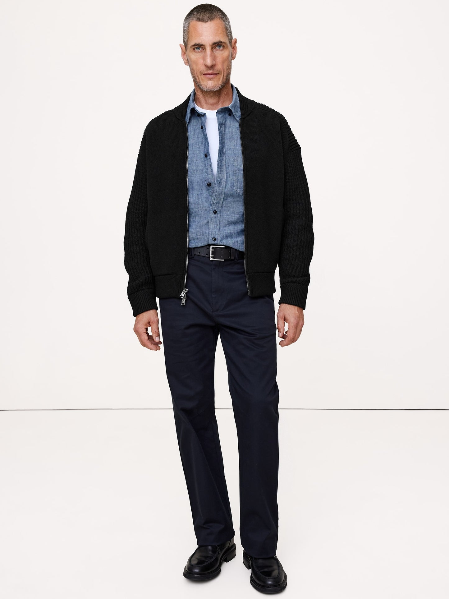 Merino-Blend Sweater Bomber