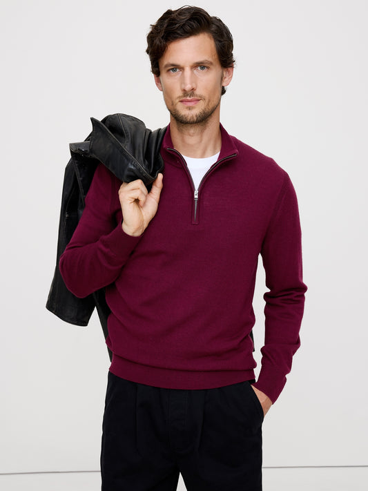 Merino Quarter-Zip Sweater