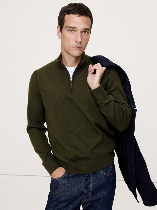 Merino Quarter-Zip Sweater