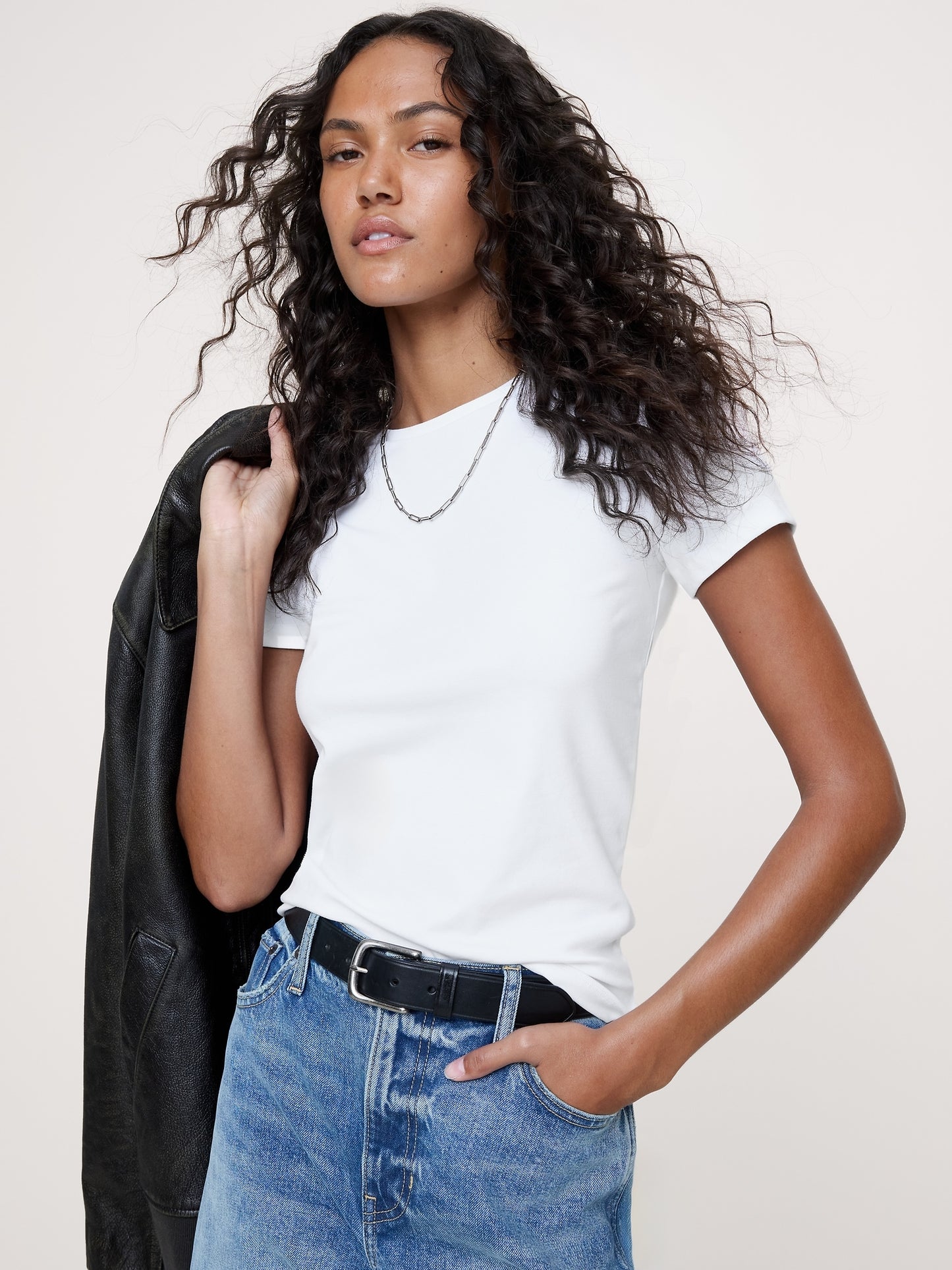 تي شيرت أنيق منكمش 