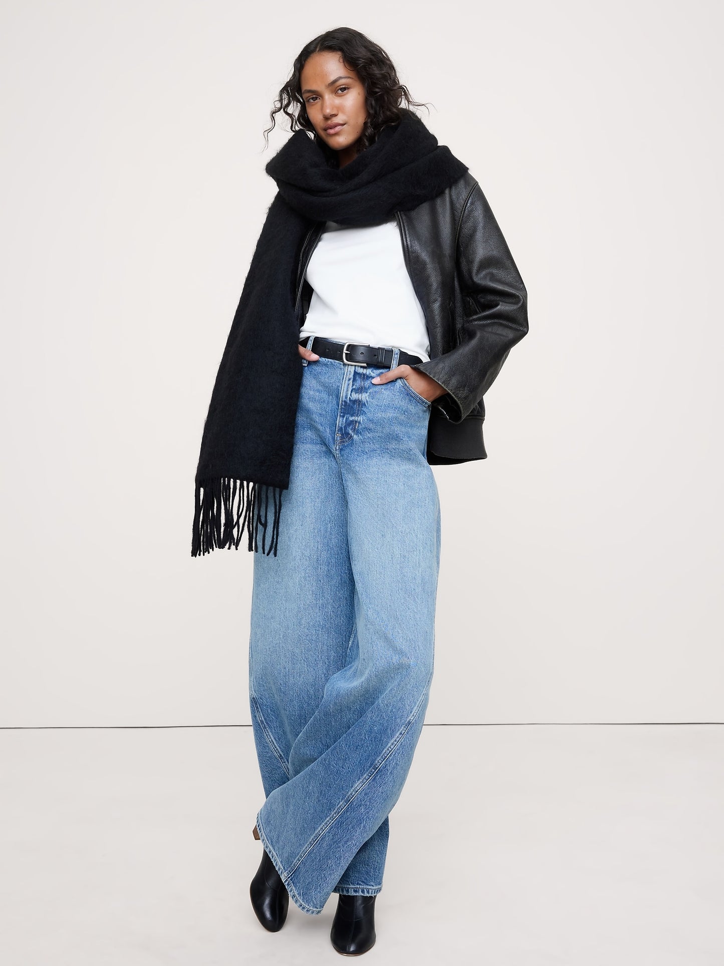 تي شيرت أنيق منكمش 