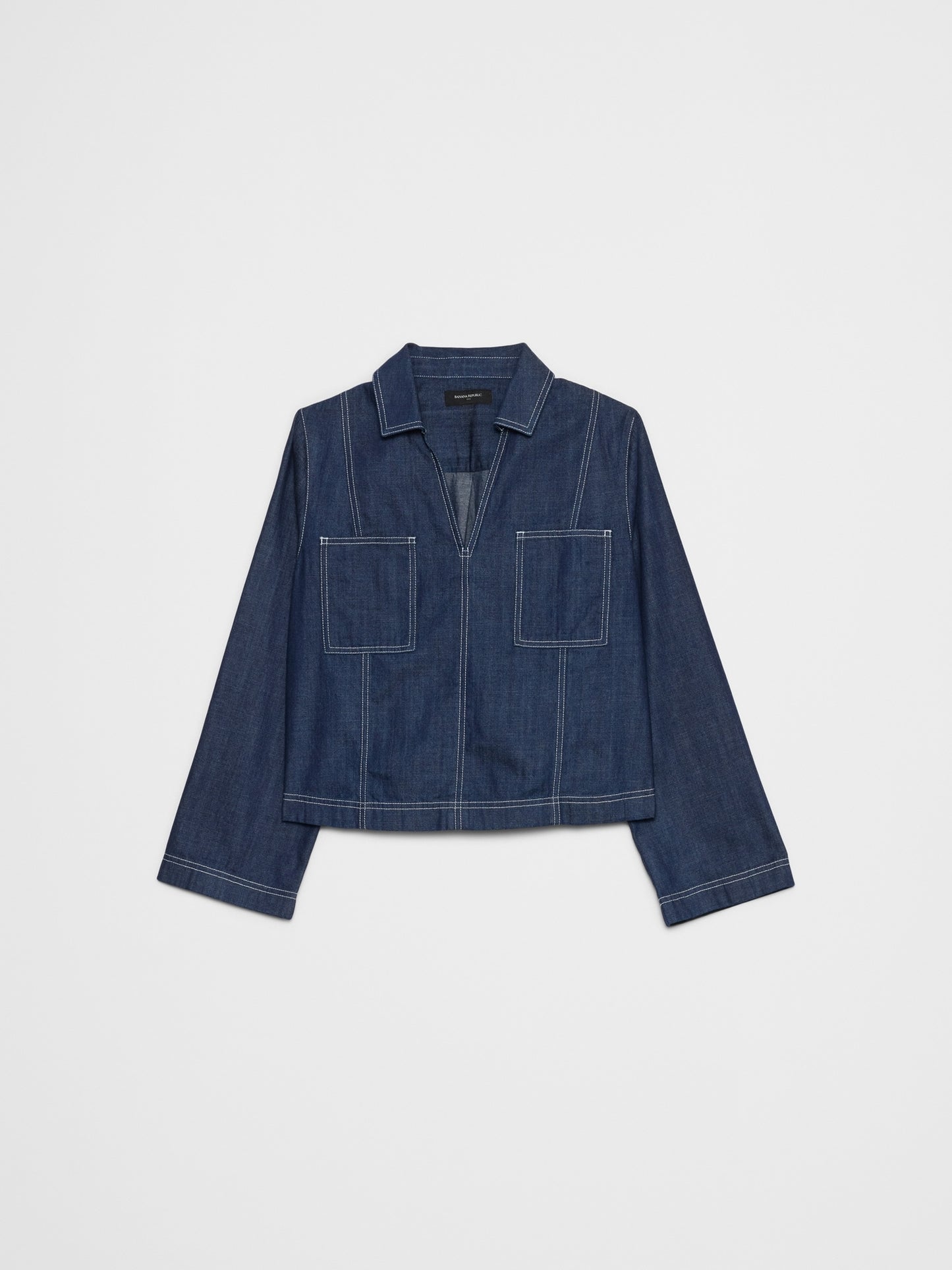 Chambray Popover Top