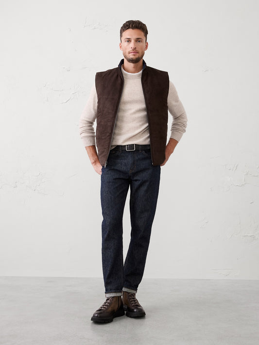 Vegan Suede Reversible Vest