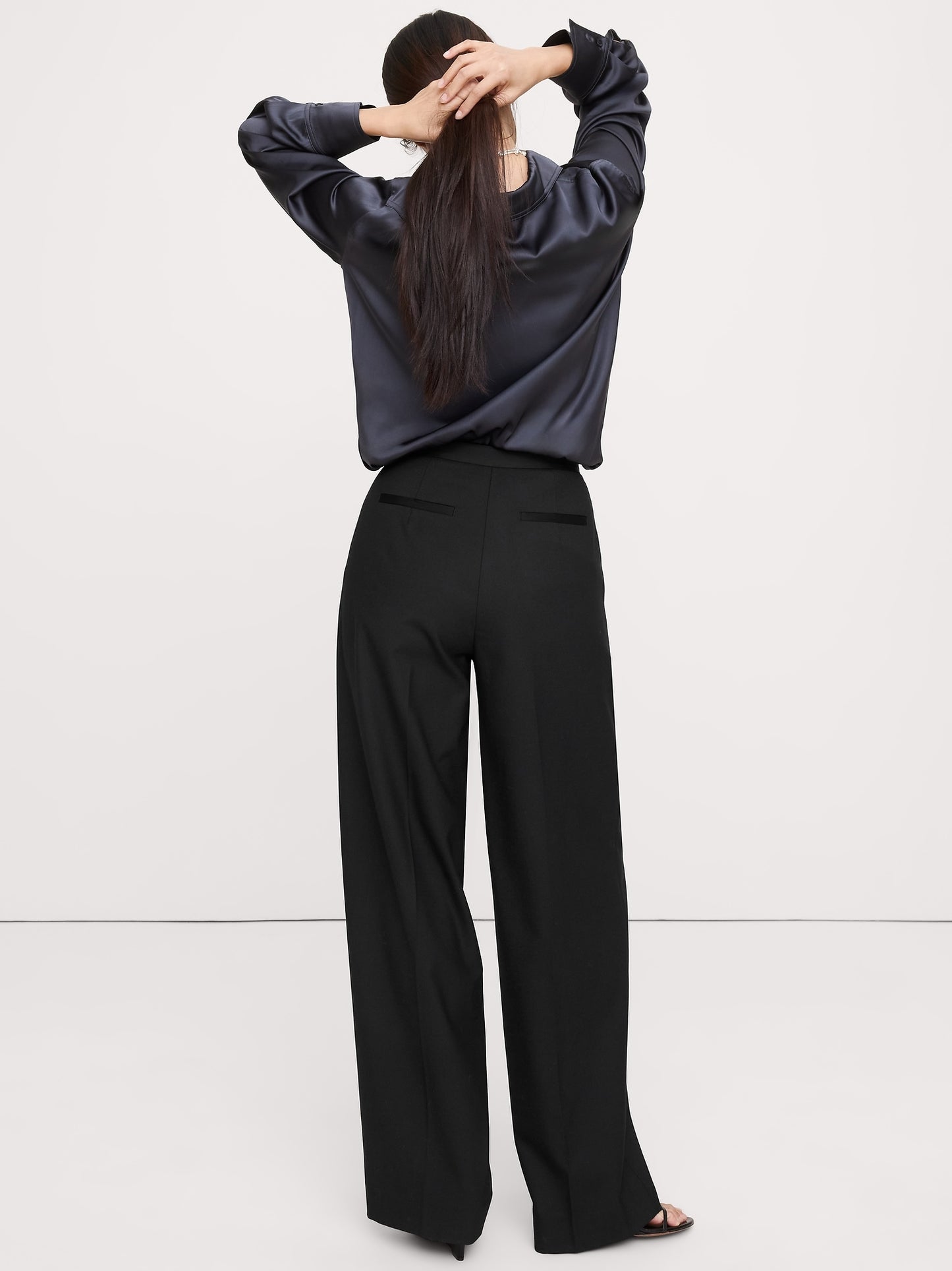 High-Rise Wide-Leg Tuxedo Pant