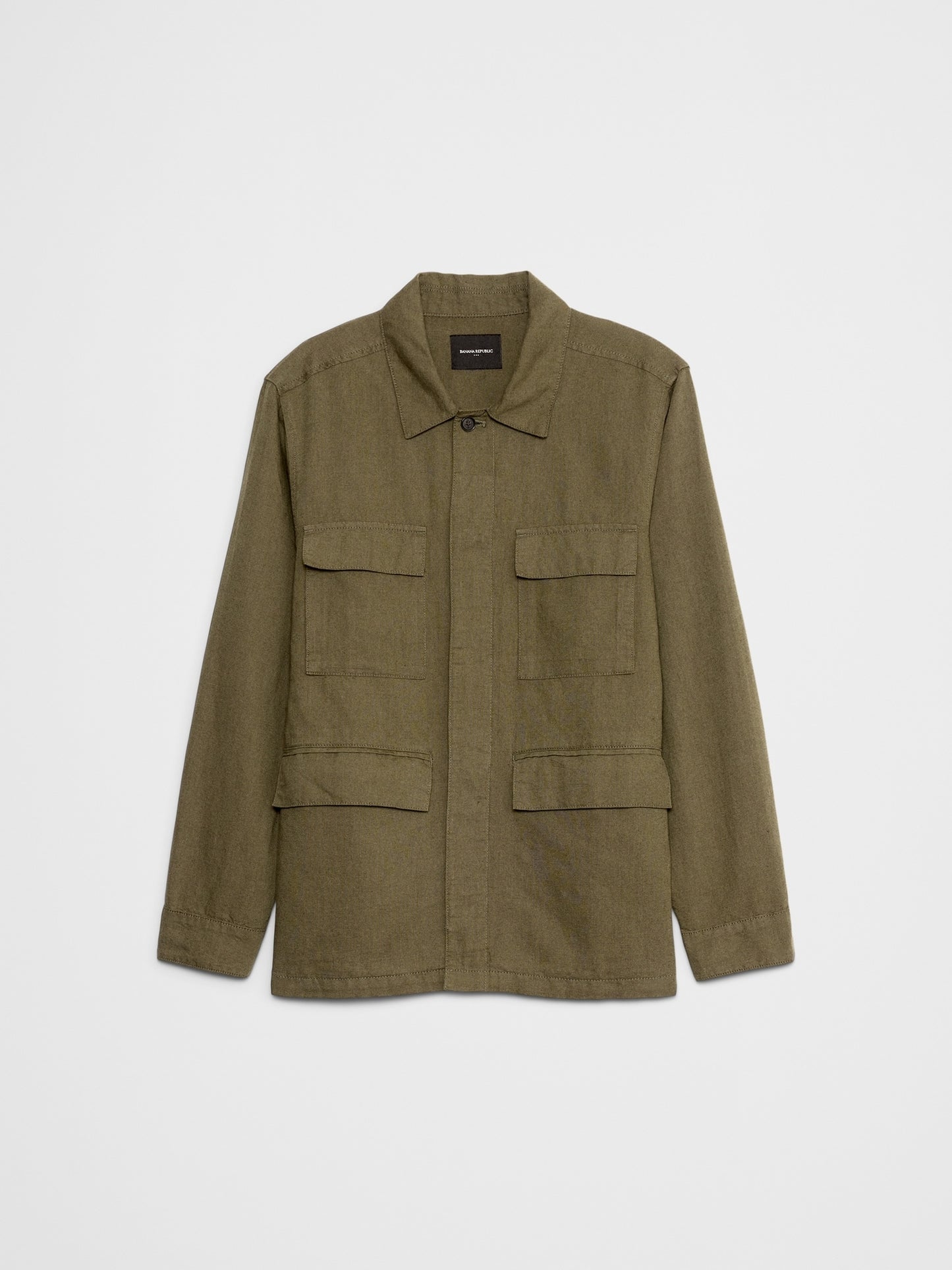 Linen-Blend Field Jacket
