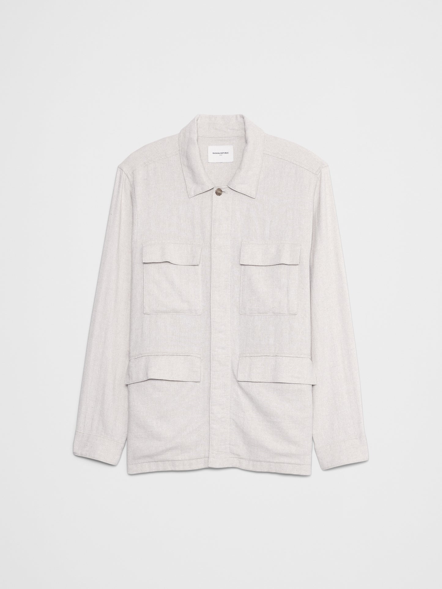 Linen-Blend Field Jacket