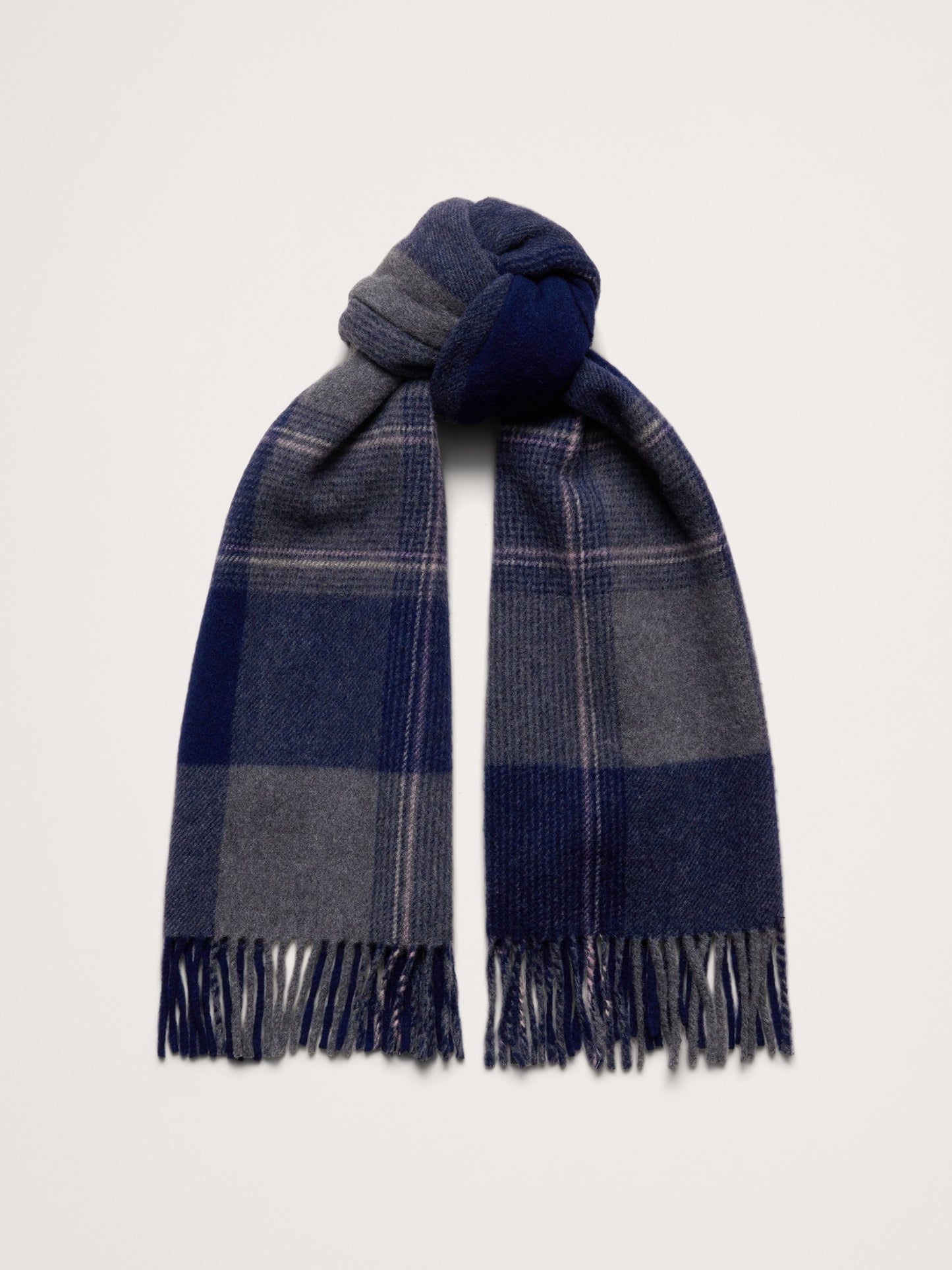 Plaid Wool-Blend Scarf