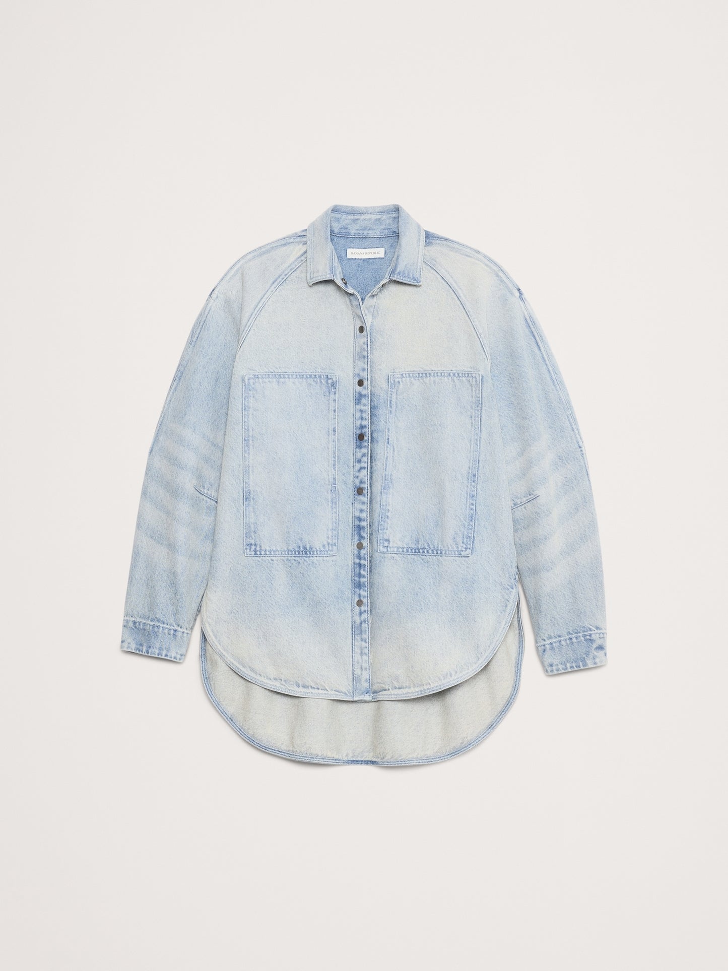 Oversized Denim Utility Pocket Shirt