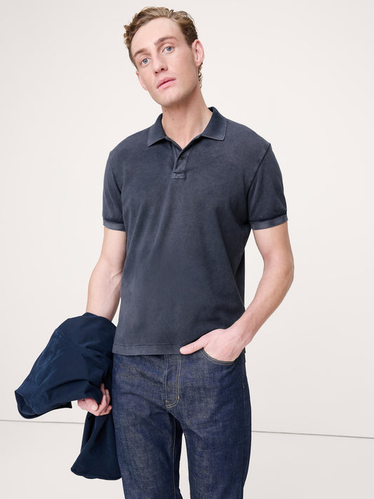 Sueded Cotton Pique Polo