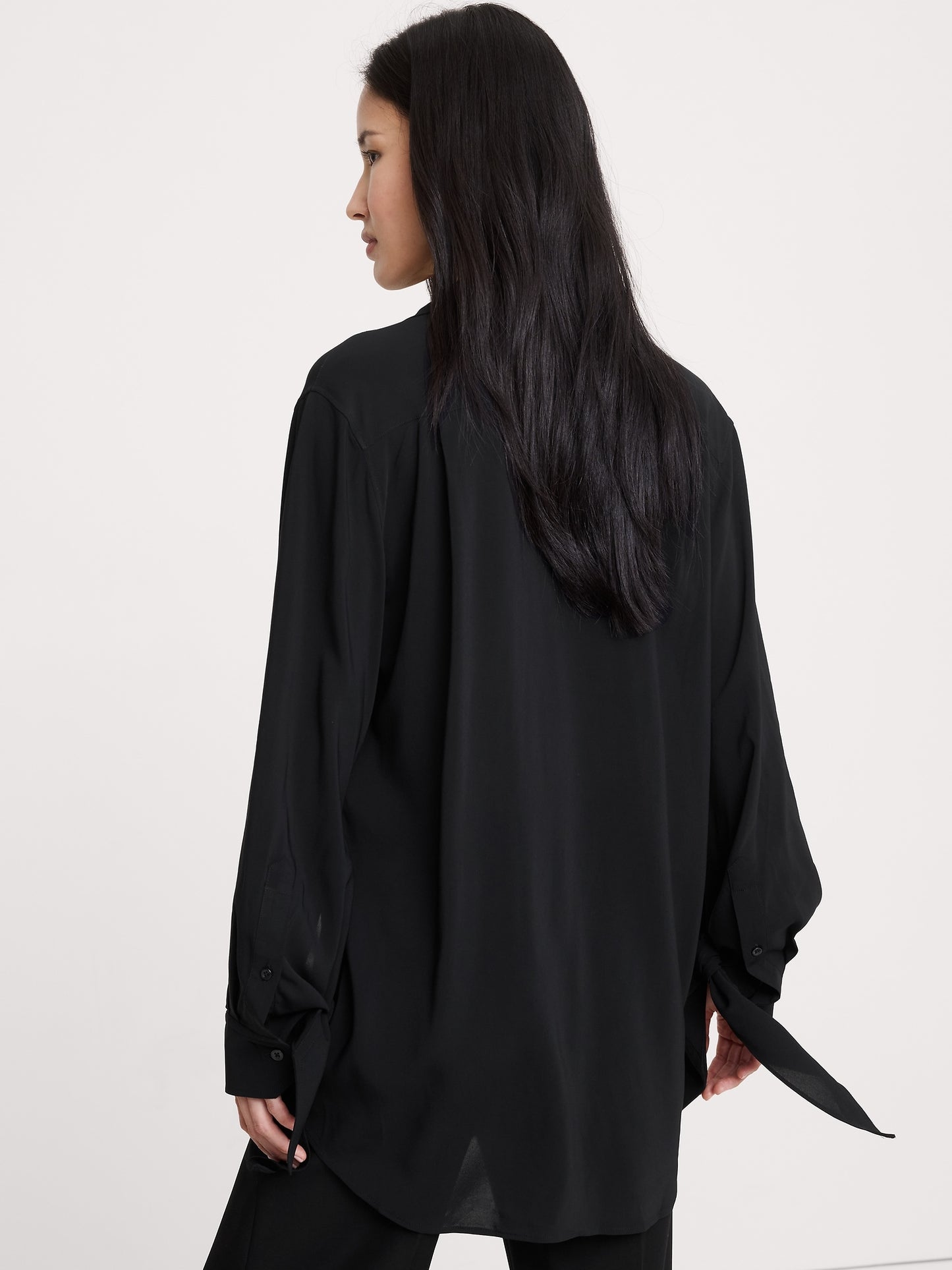 Georgette Tie-Cuff Shirt