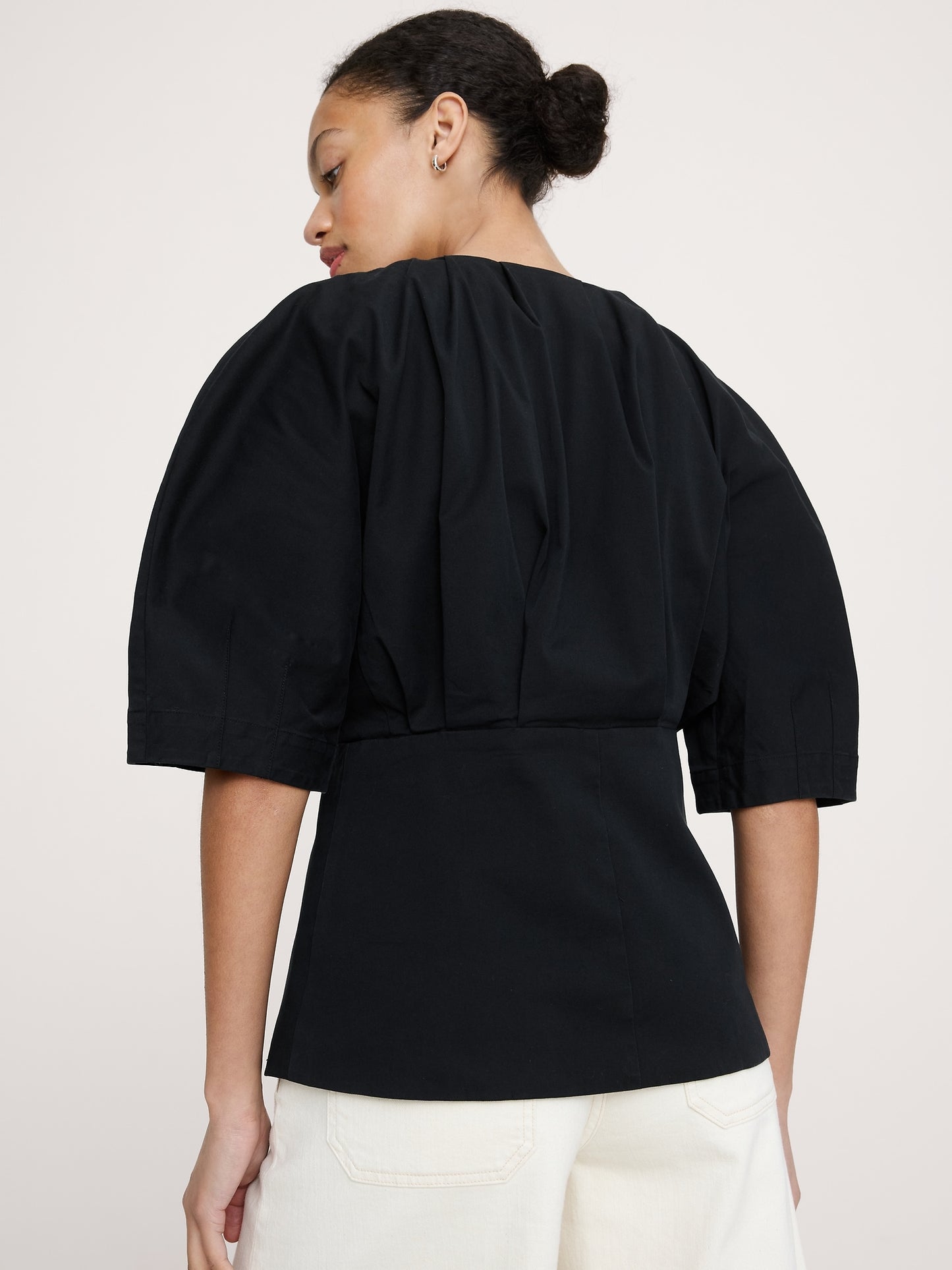 Soft Cotton Zip-Neck Top