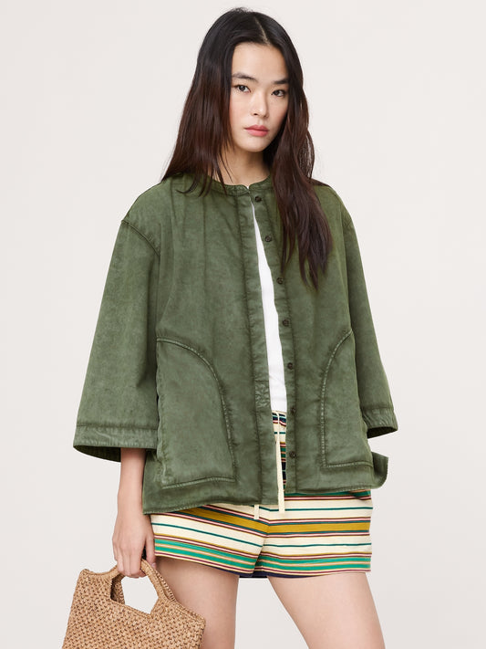 Overdye Cotton Tunic Shirt