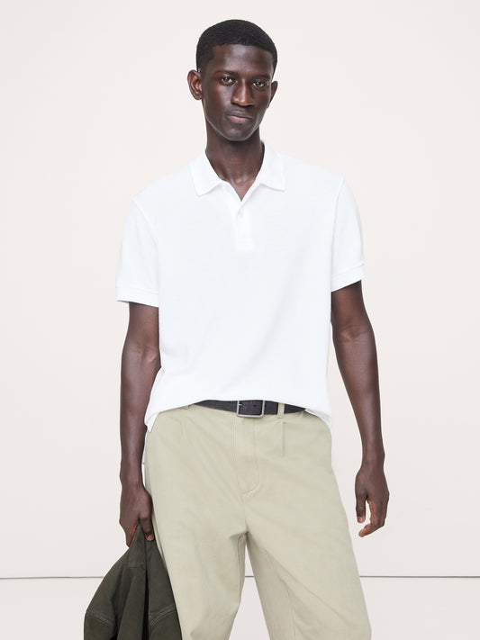 Sueded Cotton Pique Polo