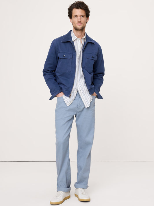 Straight Linen-Cotton Traveler Pant