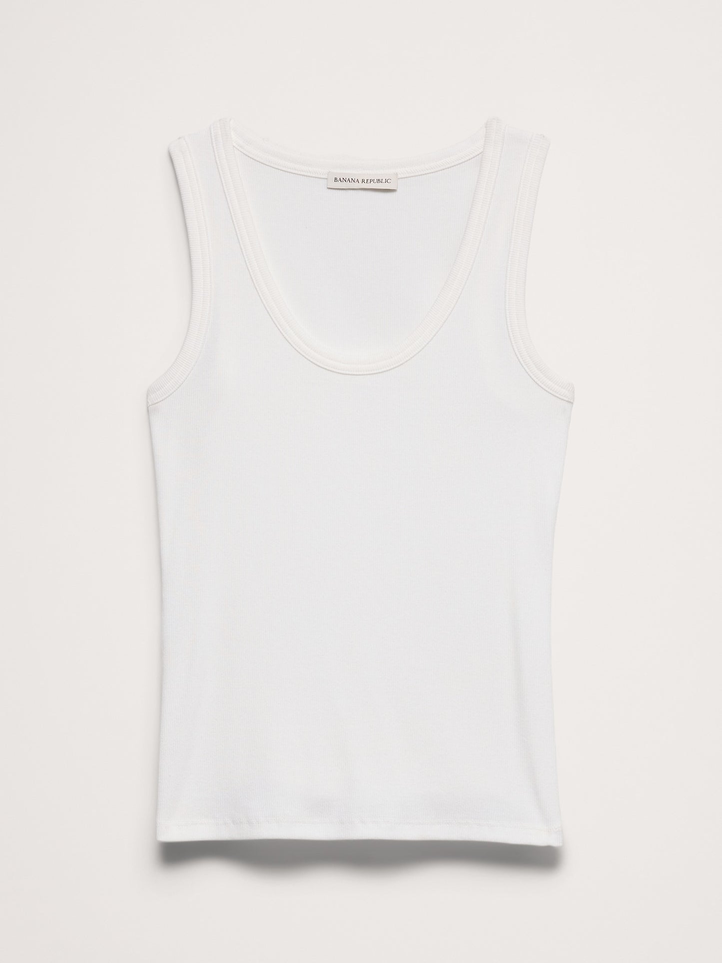 Ribbed Scoop-Neck Tank