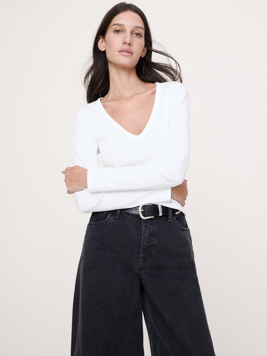 Ultra-Fine Cotton V-Neck T-Shirt