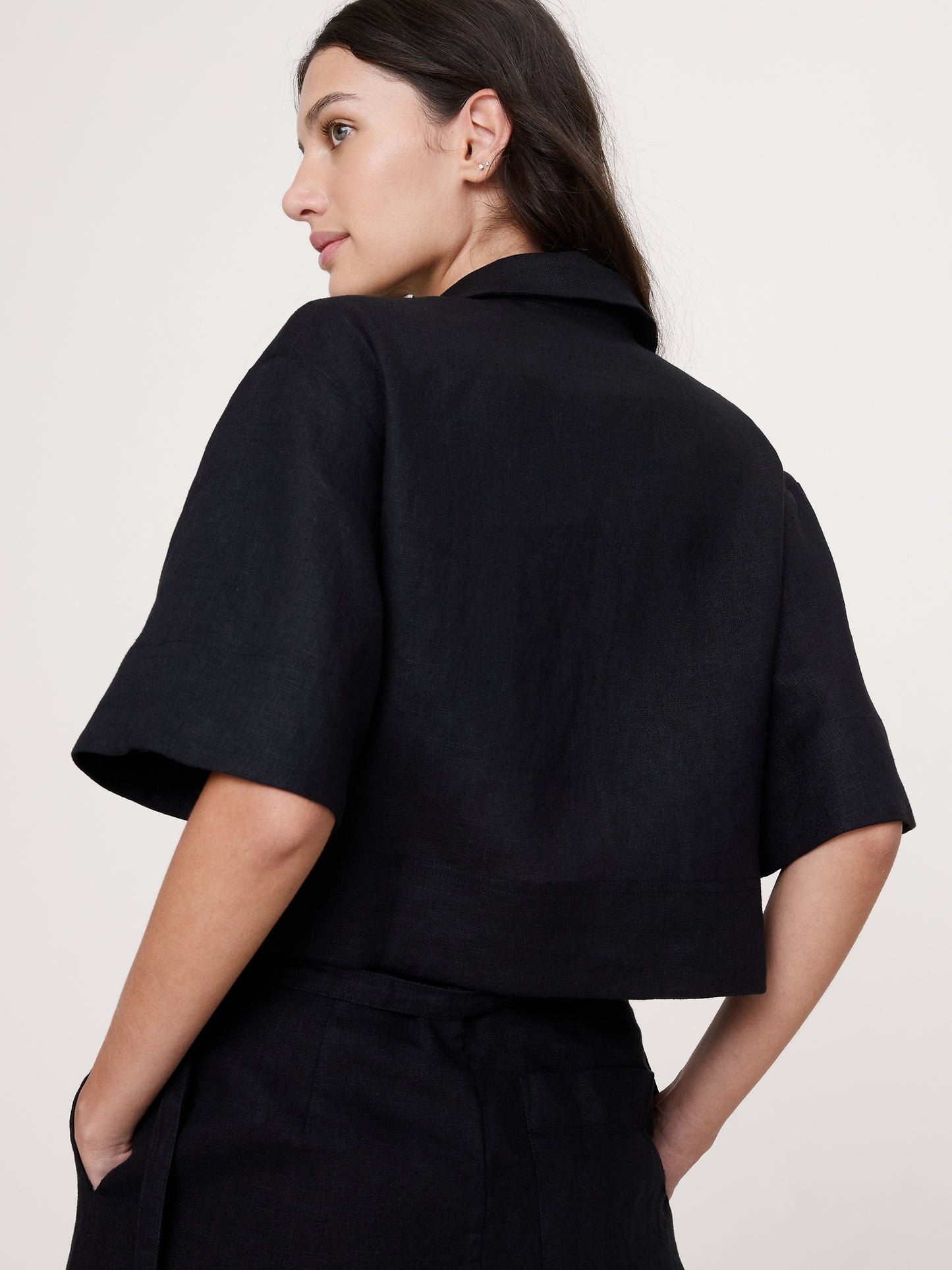 Linen Tie-Front Shirt