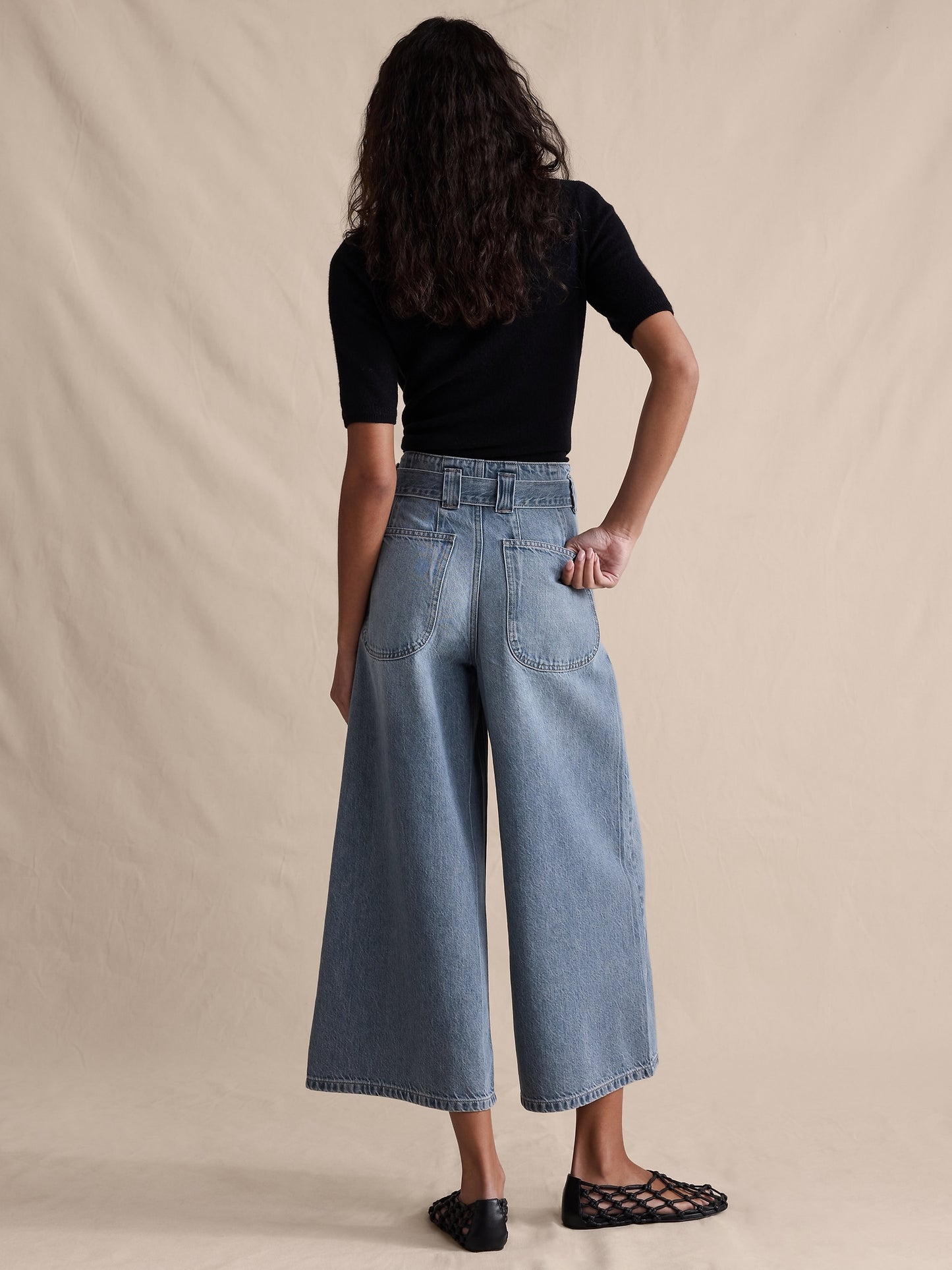 Ultra-High Rise Lightweight Culotte Jean