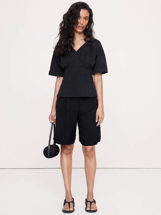 Soft Cotton Fitted Waist Top