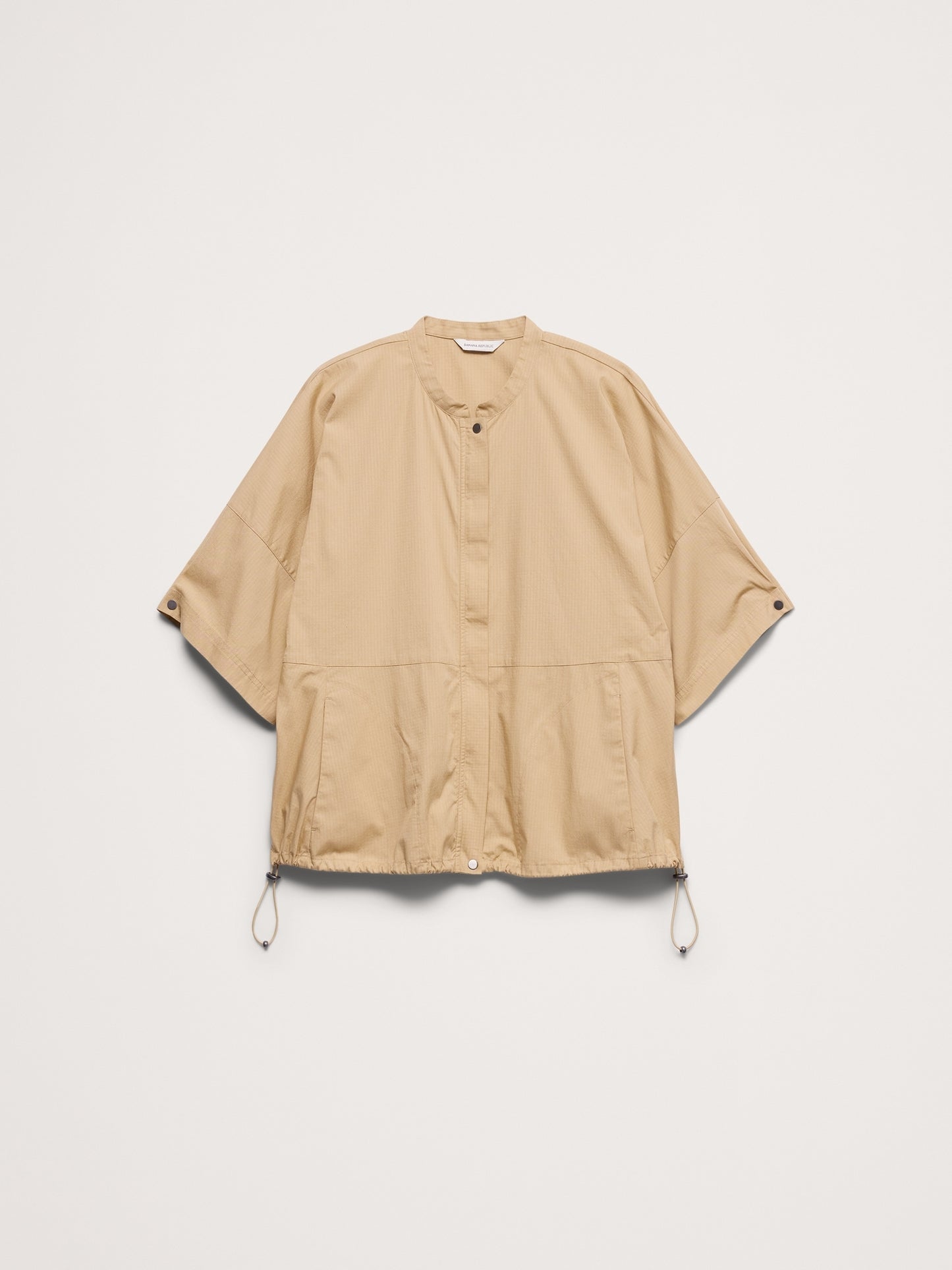 Stretch-Cotton Puff-Sleeve Top