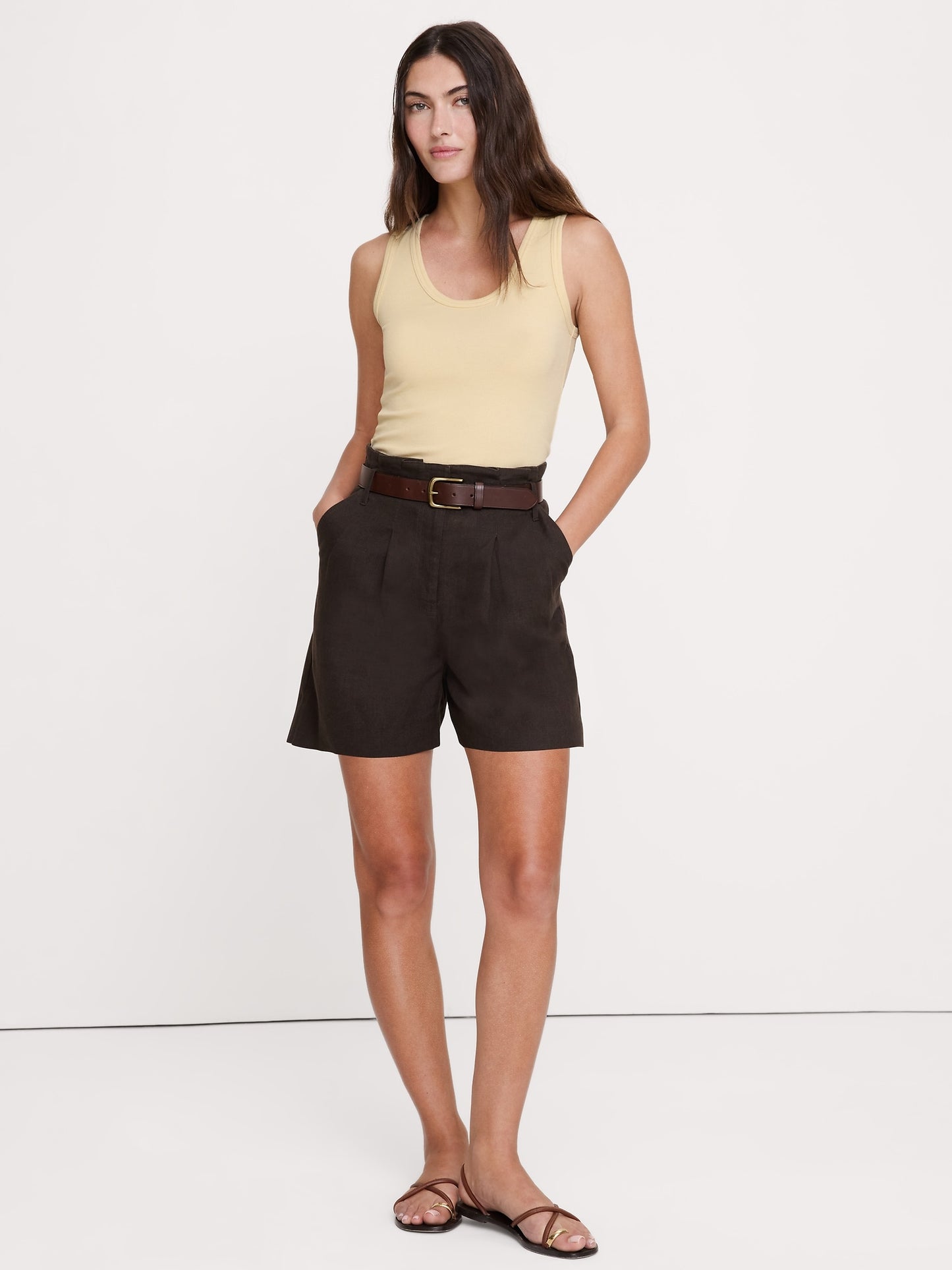 Ribbed Scoop-Neck Tank