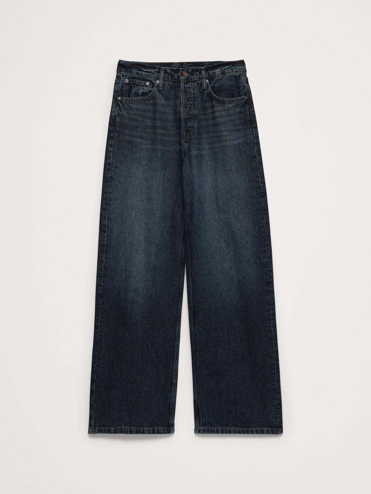 Mid-Rise Baggy-Straight Lightweight Jean