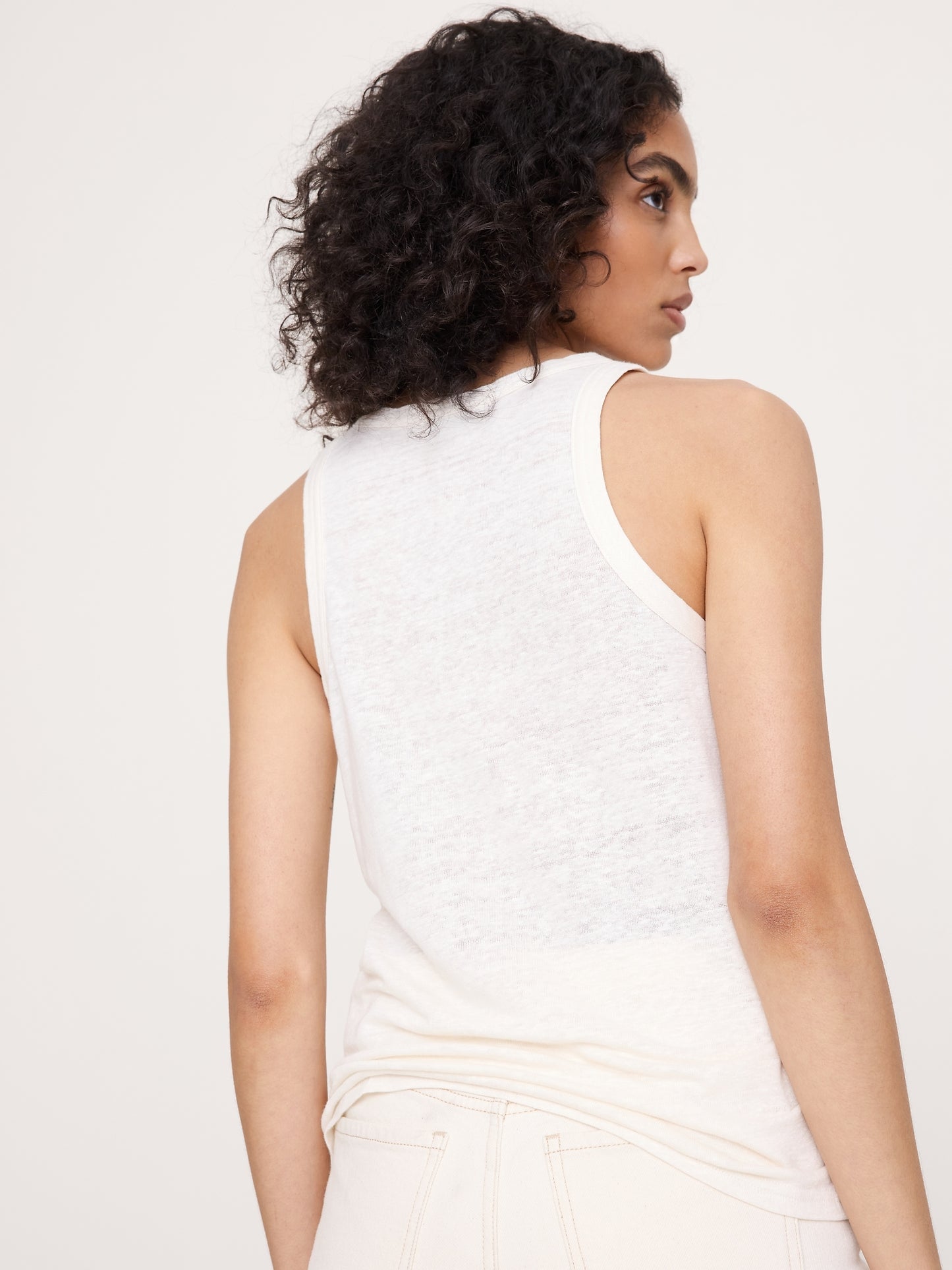 Linen Cutaway Tank