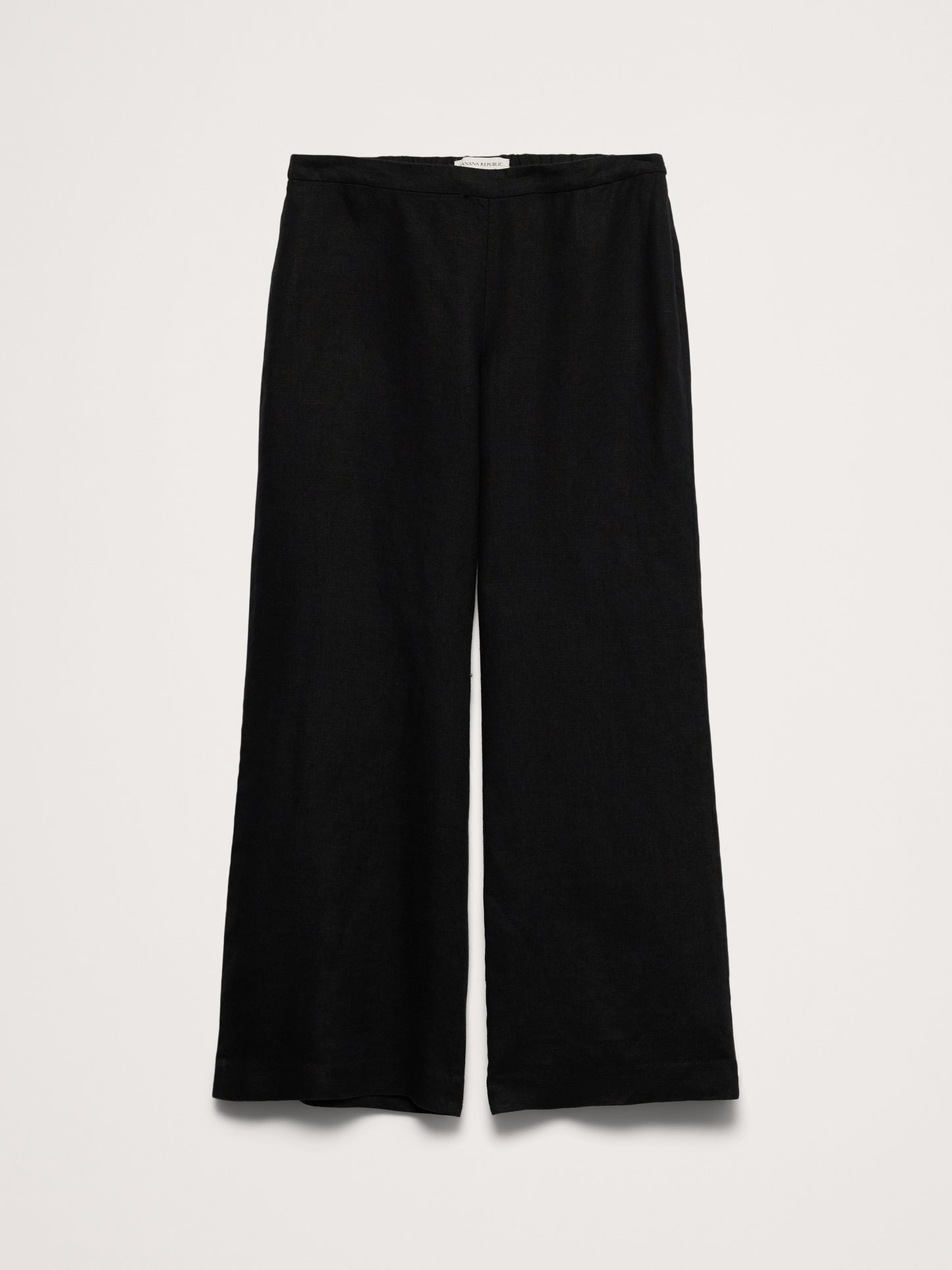 Mid-Rise Kick-Flare Linen Ankle Pant