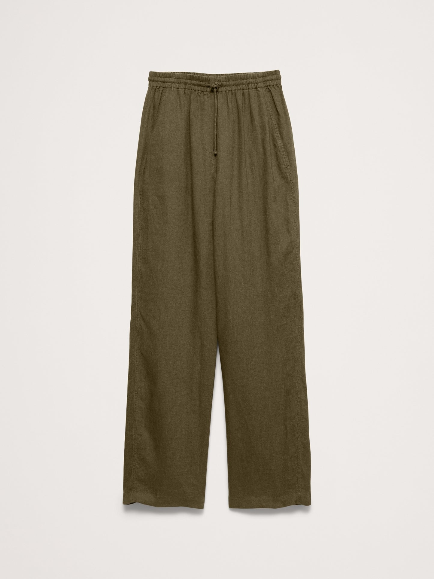 The Getaway Straight-Leg Pull-On Pant in Linen