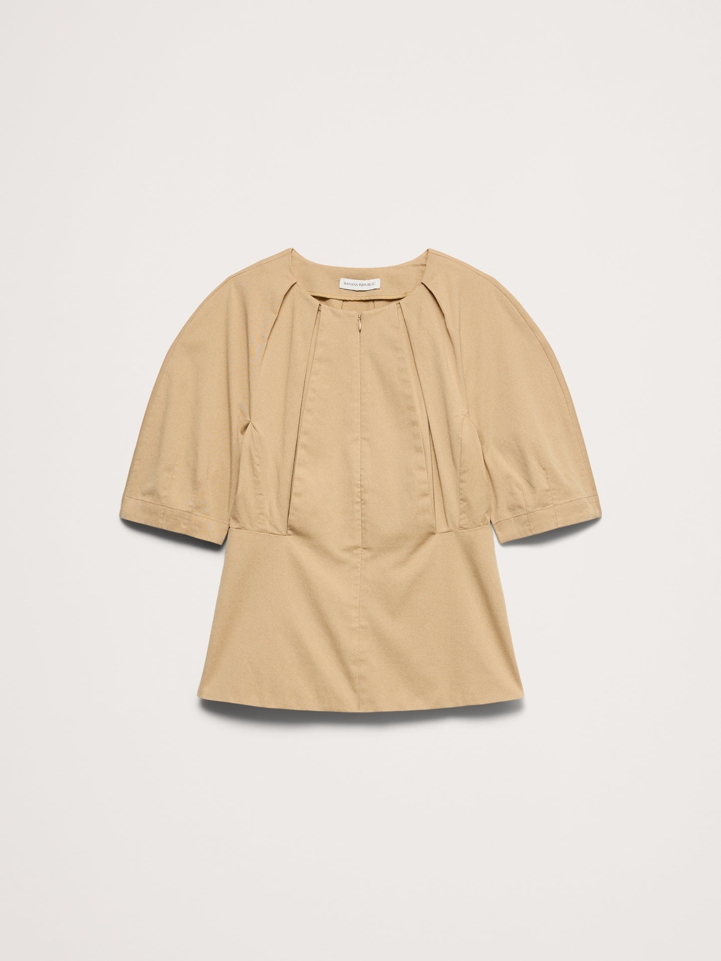Soft Cotton Zip-Neck Top
