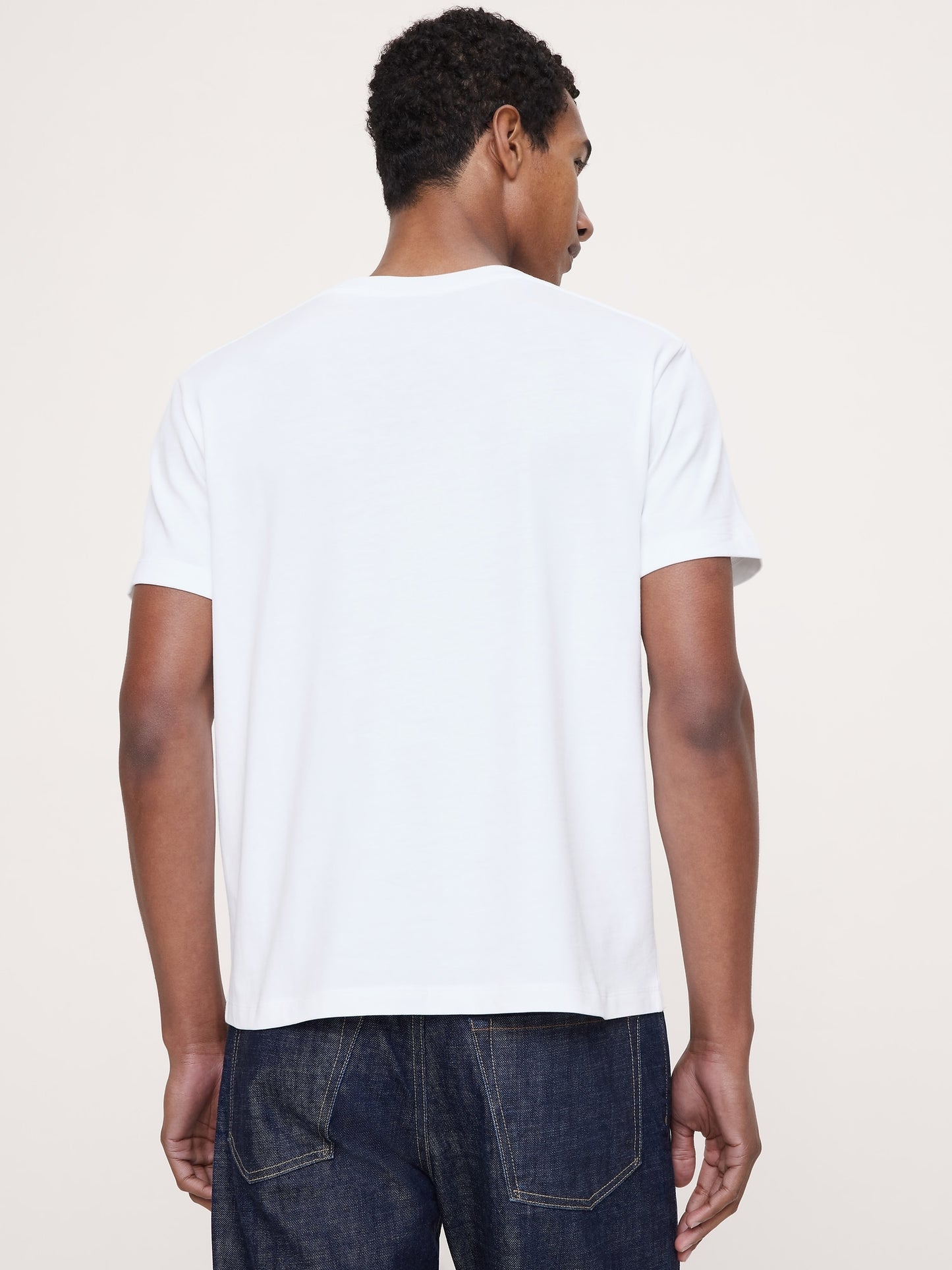 Sueded Cotton Crew-Neck T-Shirt