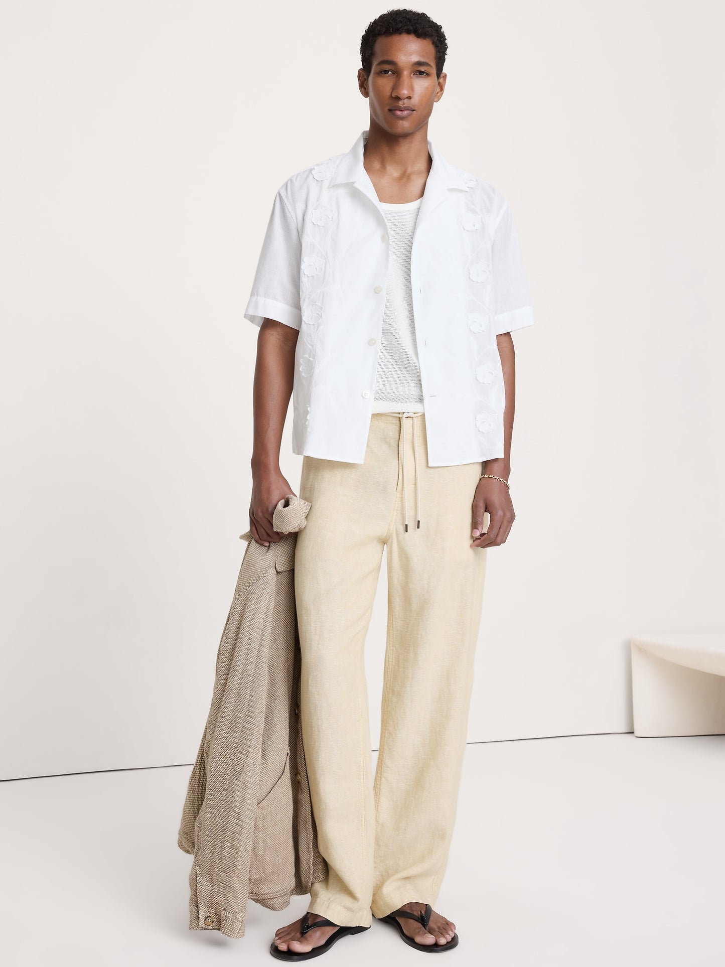 Relaxed-Fit Embroidered Cotton Resort Shirt