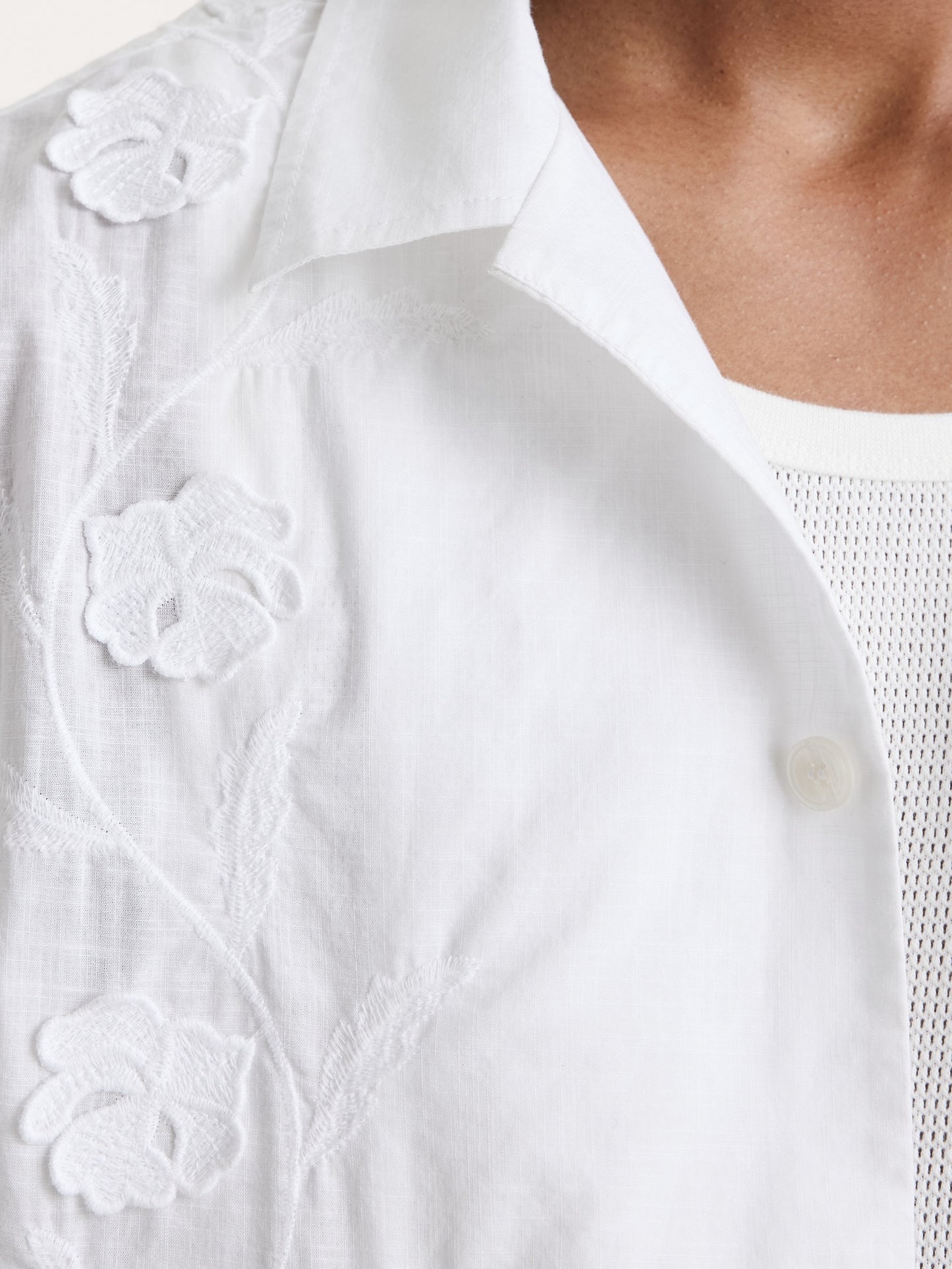 Relaxed-Fit Embroidered Cotton Resort Shirt
