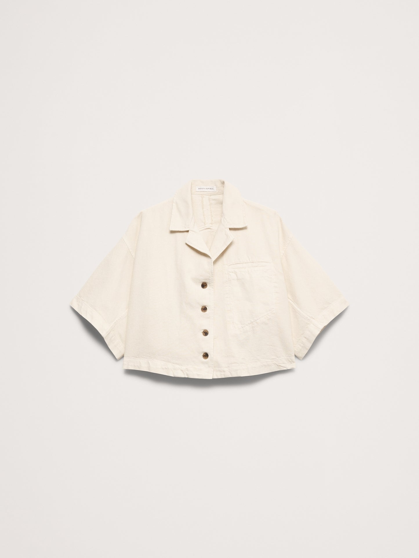 Boxy Crop Denim Shirt