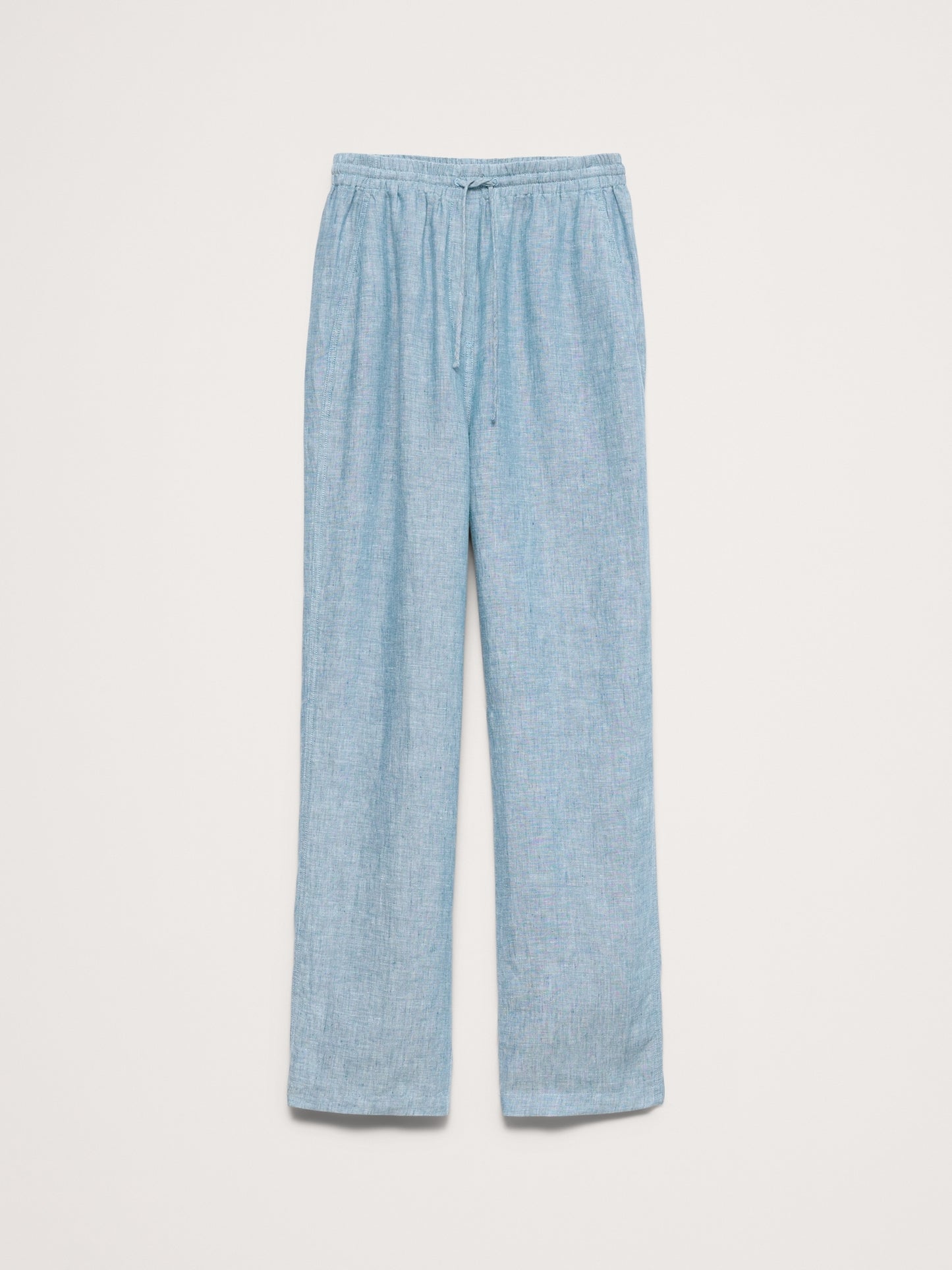 The Getaway Straight-Leg Pull-On Pant in Linen