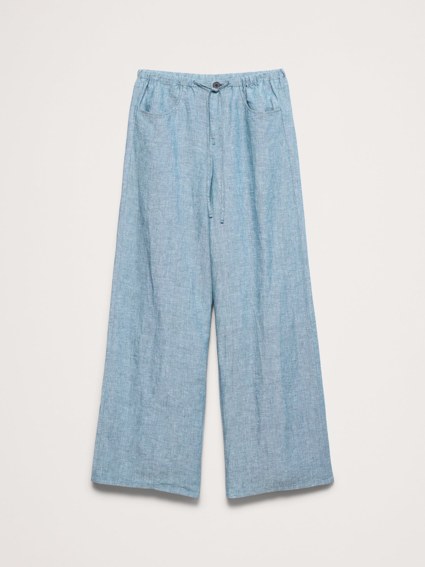 The Studio Wide-Leg Drawstring Pant in Linen