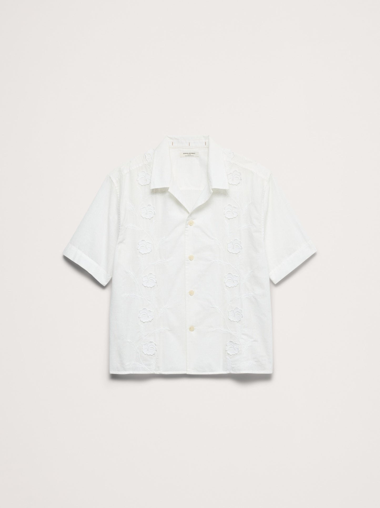 Relaxed-Fit Embroidered Cotton Resort Shirt