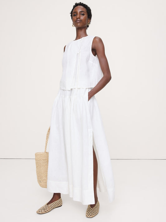 white linen dress banana republic Banana Republic white linen wrap dress moto jacket - 1 (6)
