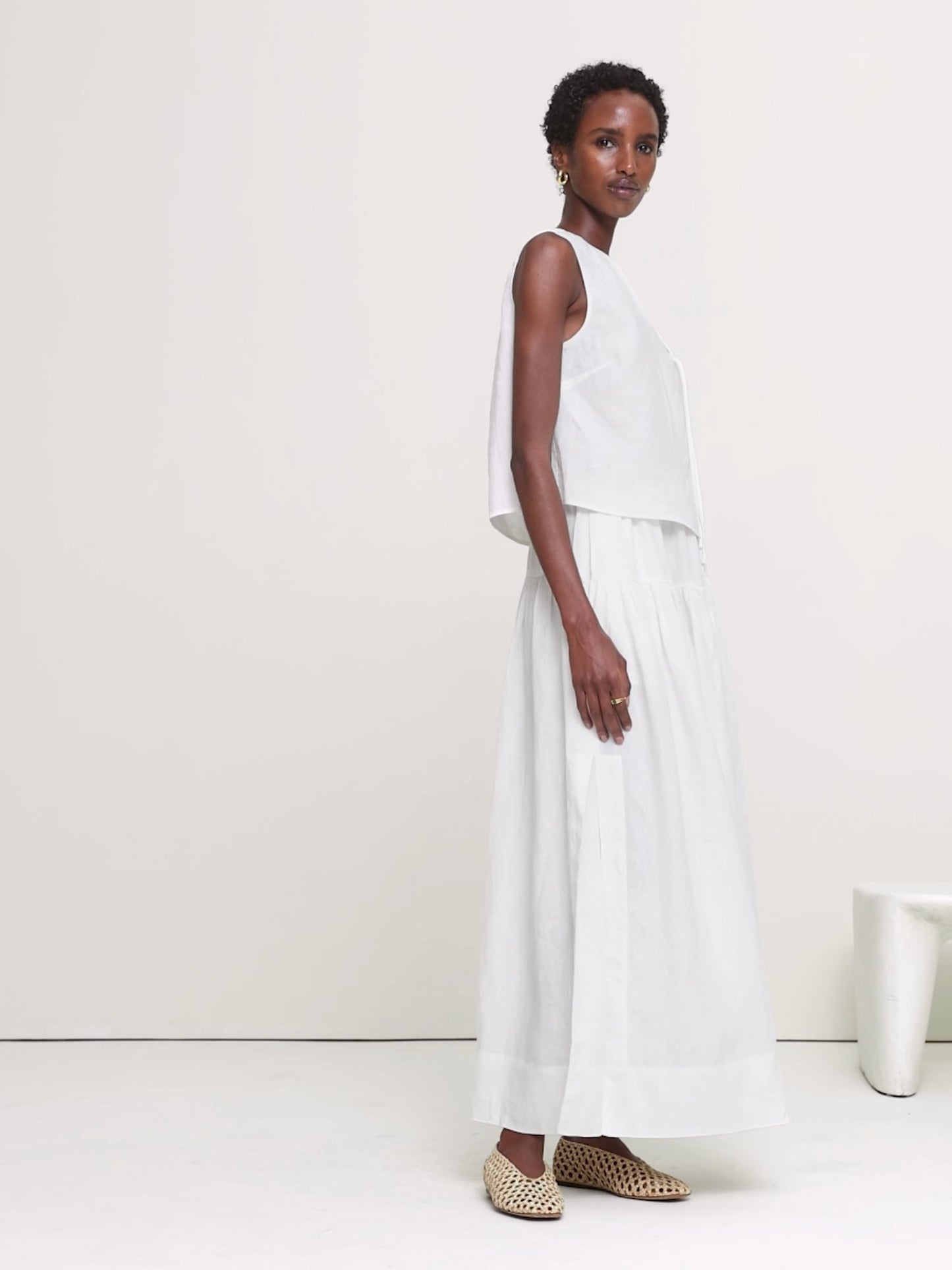 Linen Double-Tie Tank