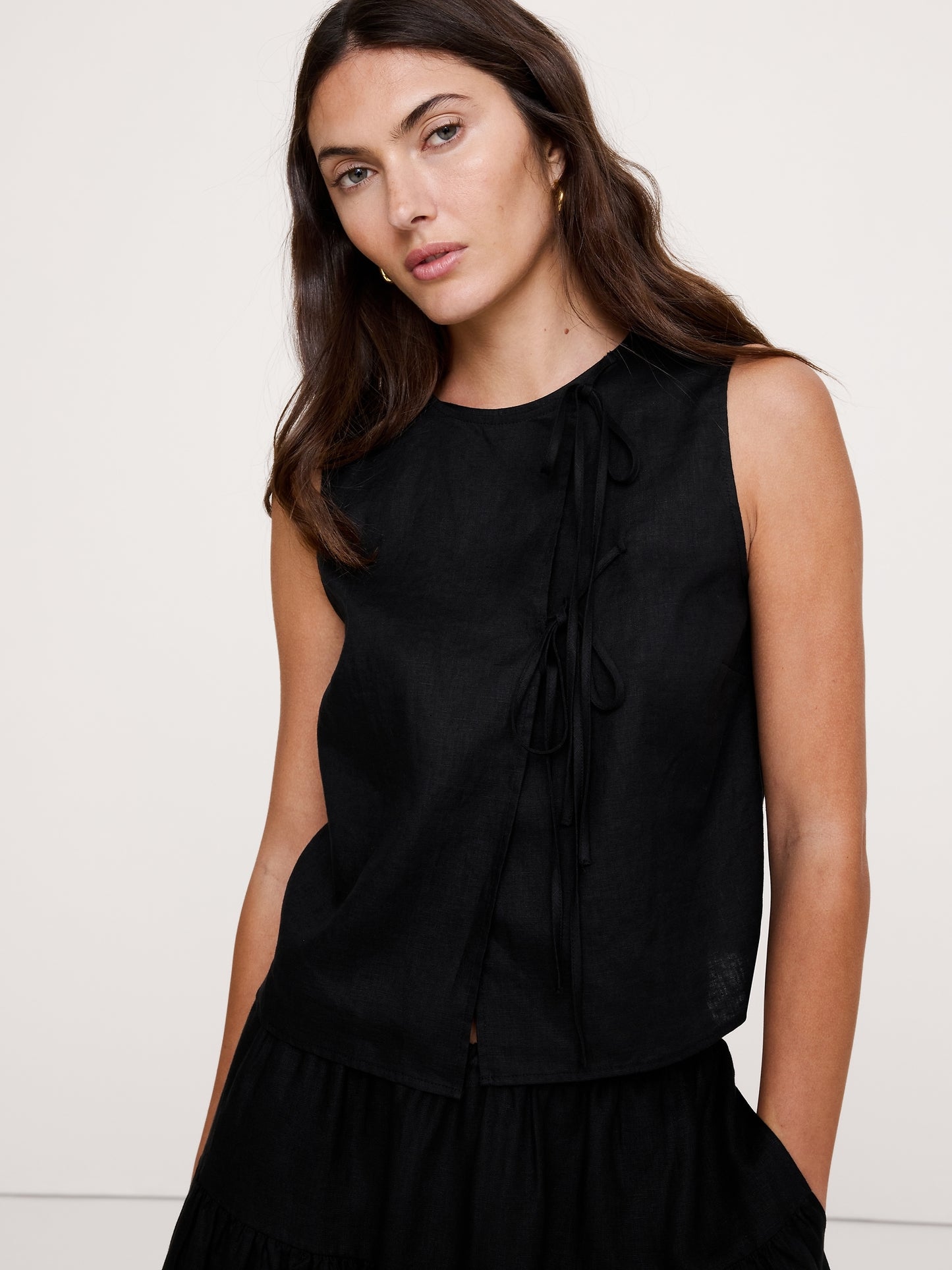 Linen Double-Tie Tank