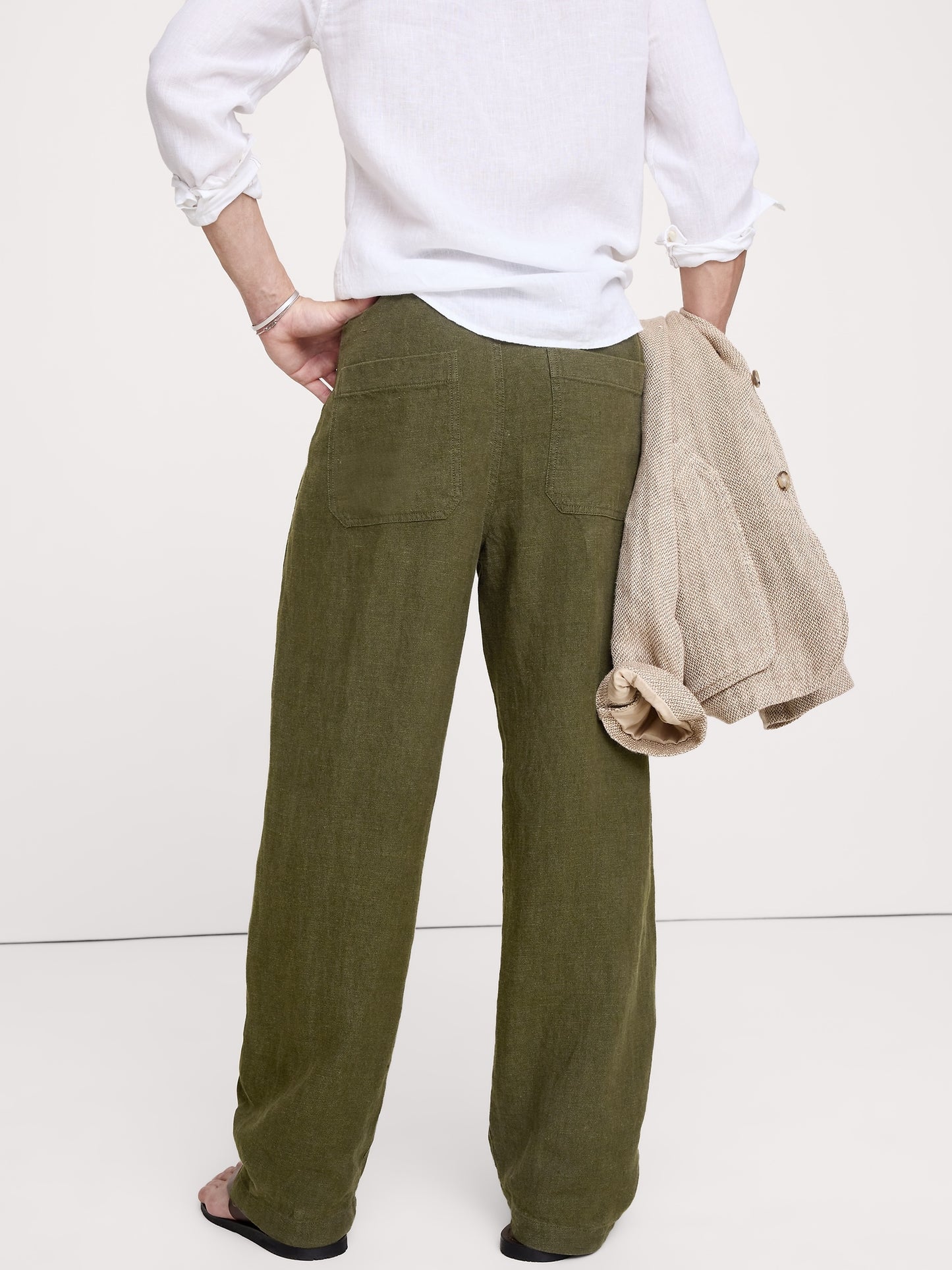 Relaxed Linen Utility Beach Pant