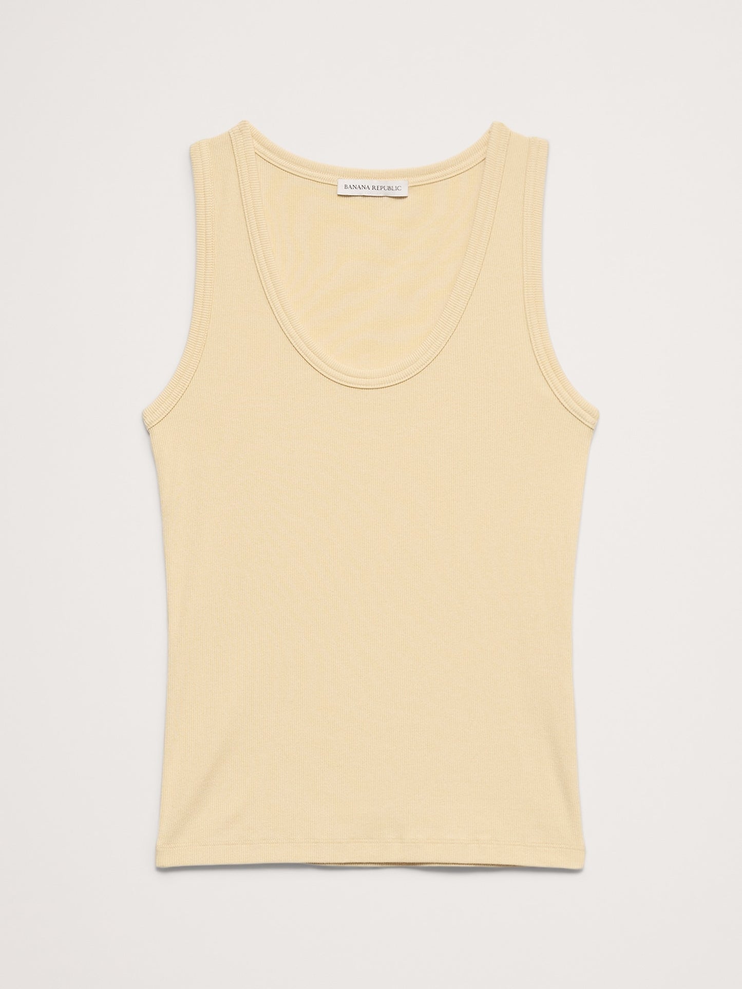 Ribbed Scoop-Neck Tank