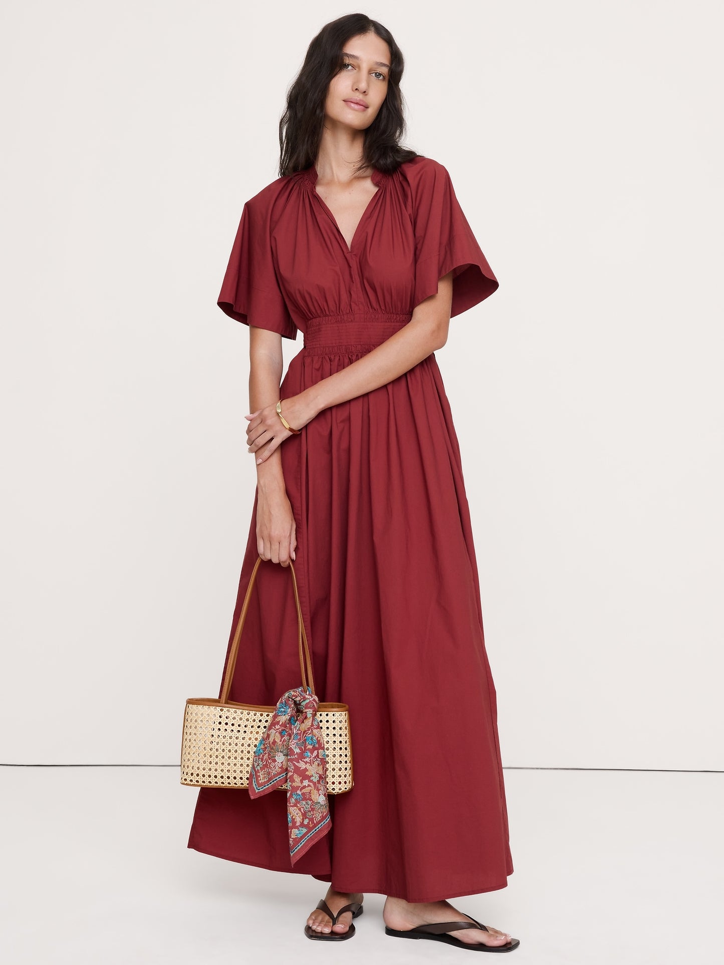 Tie-Back Maxi Dress