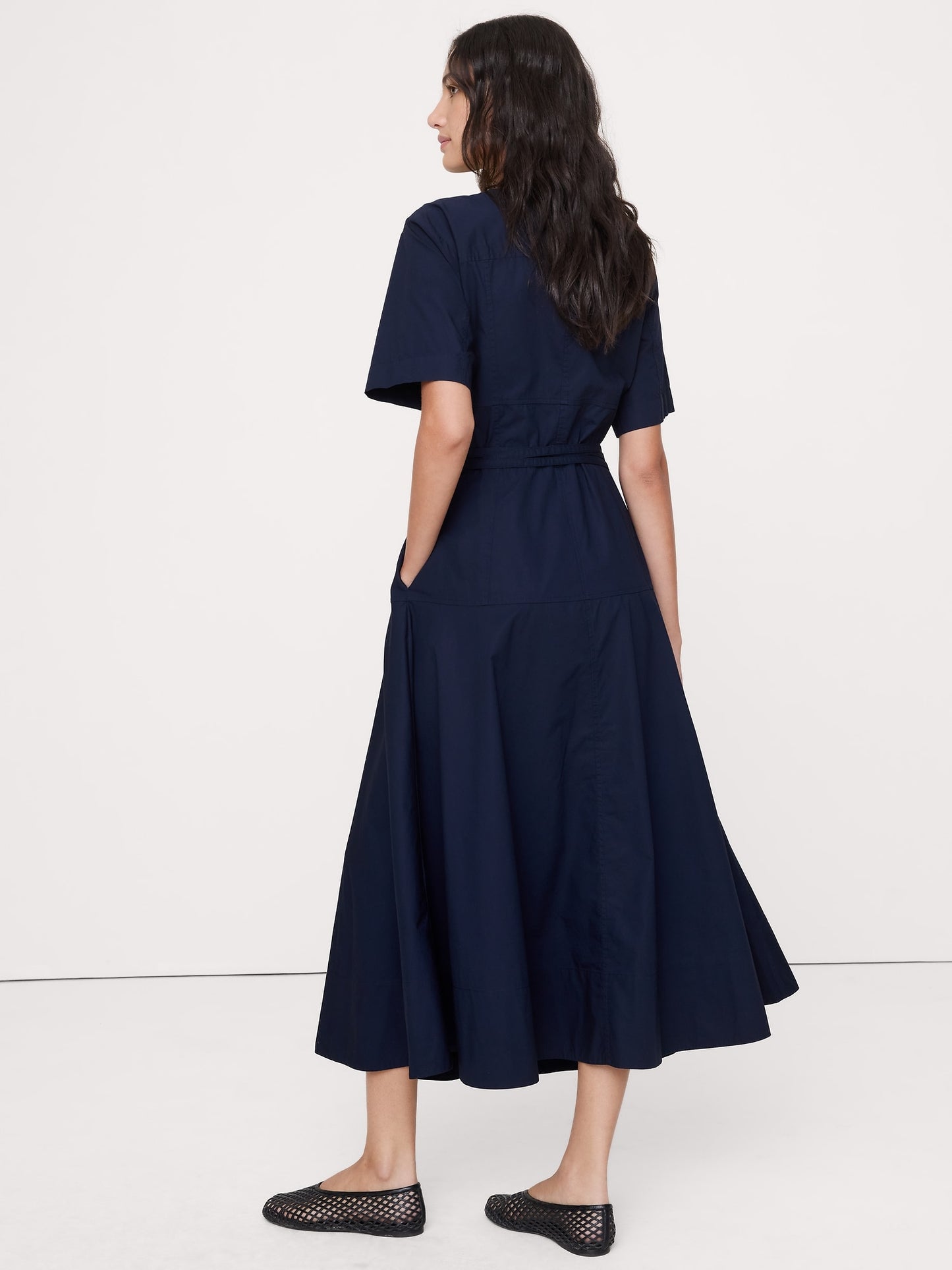 Cotton Poplin Shirt Dress