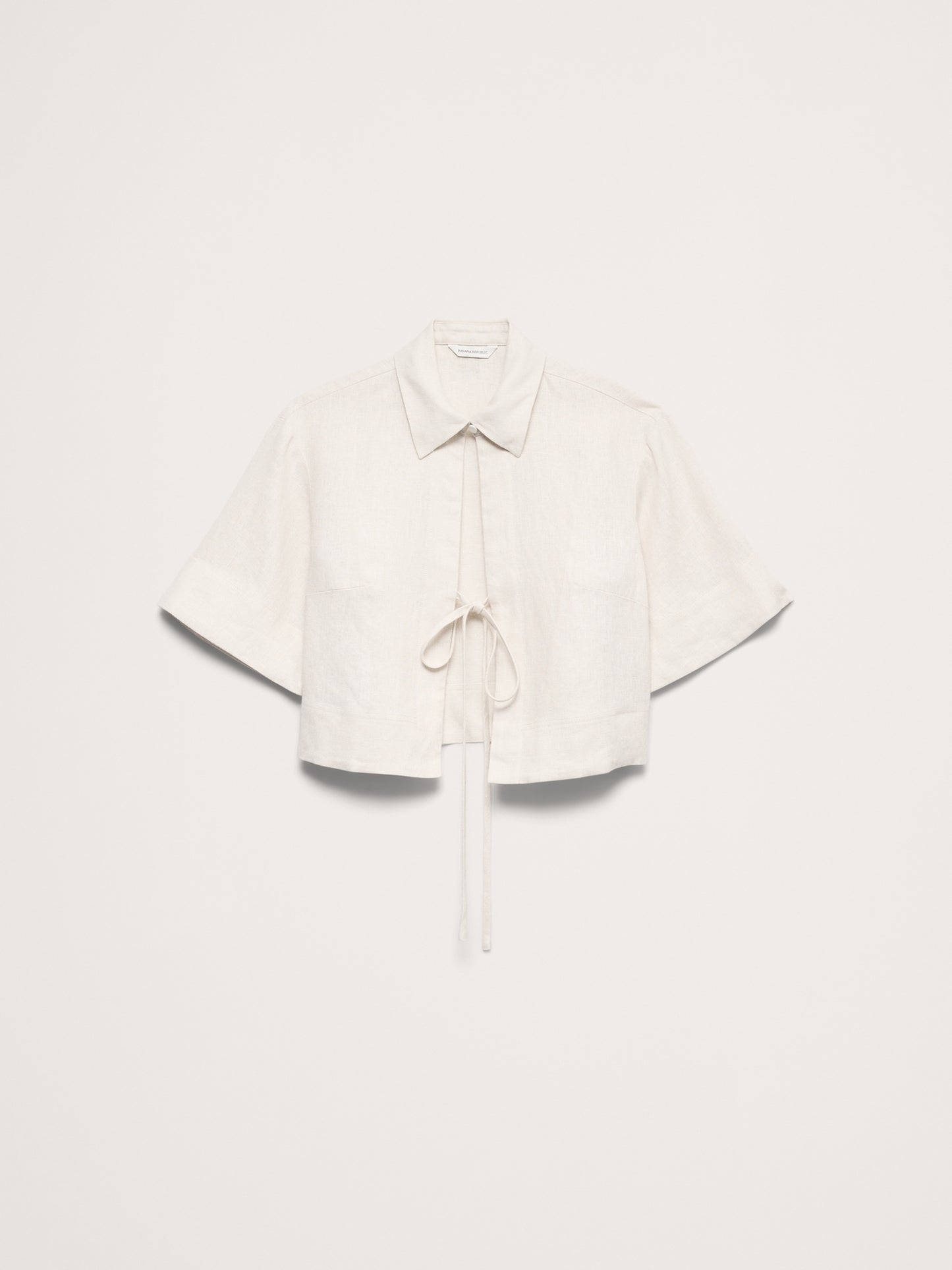 Linen Tie-Front Shirt