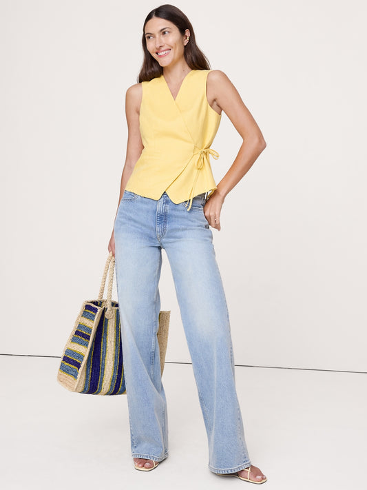 Linen Wrap Vest