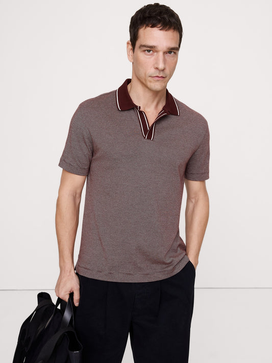 Luxury-Touch Johnny Collar Polo