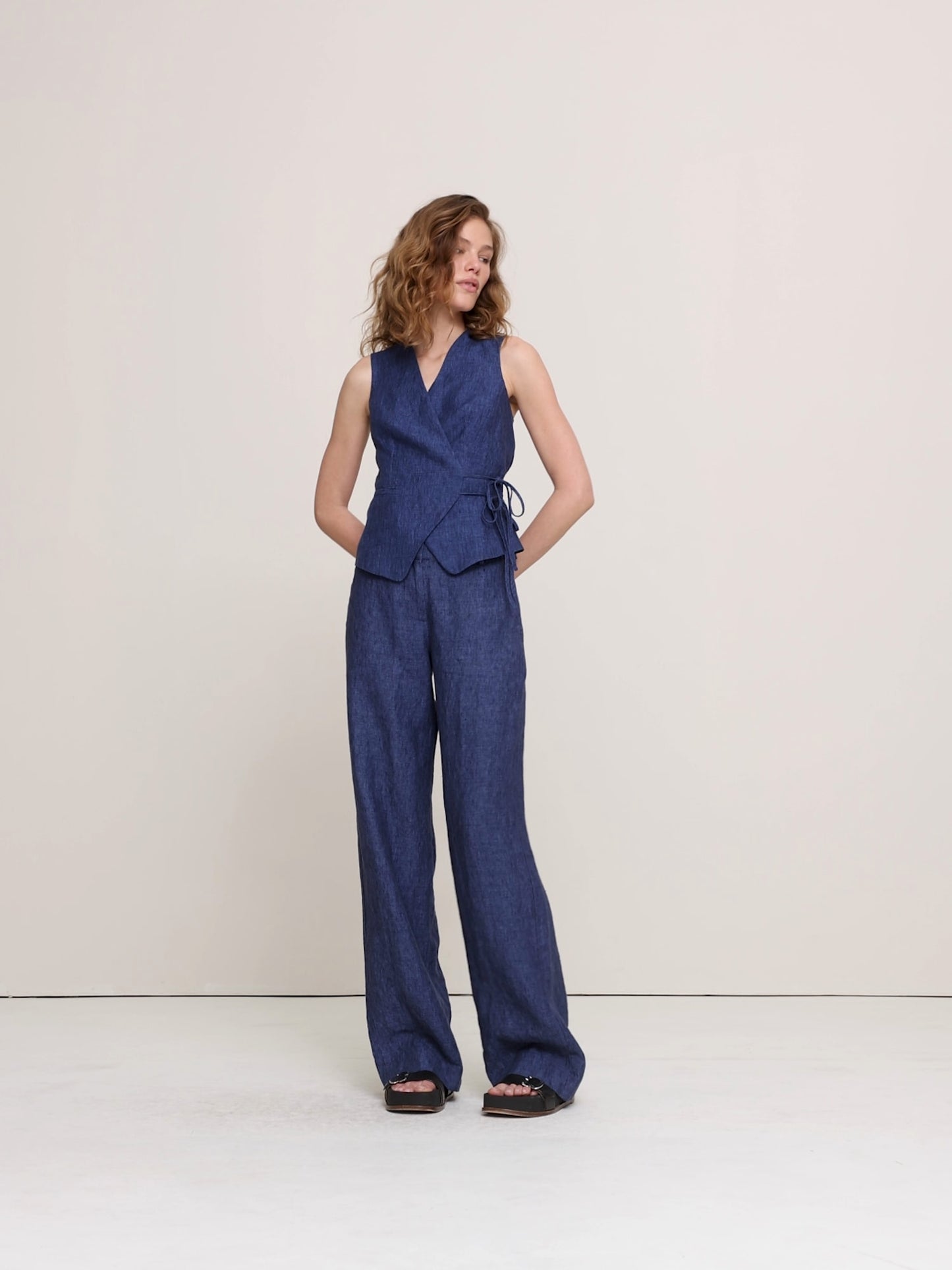 Linen Wrap Vest
