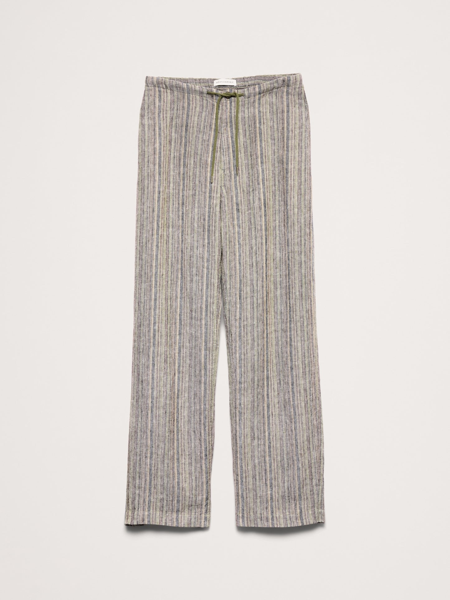Relaxed Striped Linen Beach Pant