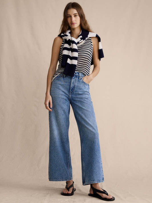 The Icon Classic Wide-Leg Crop Jean